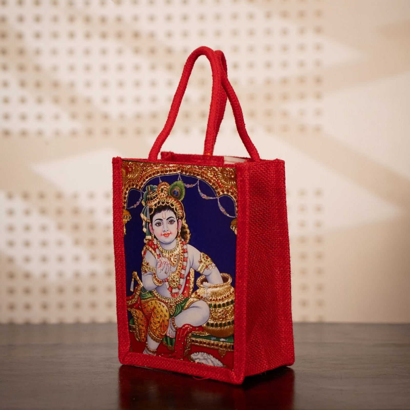Velora Elise Divine Krishna Jute Gift Bag