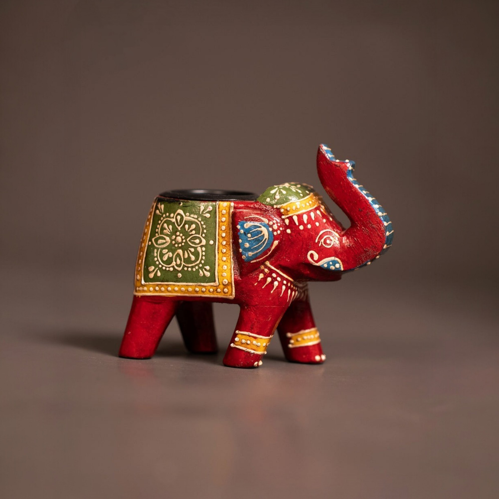 Velora Elise Royal Elephant Handcrafted Decor Holder