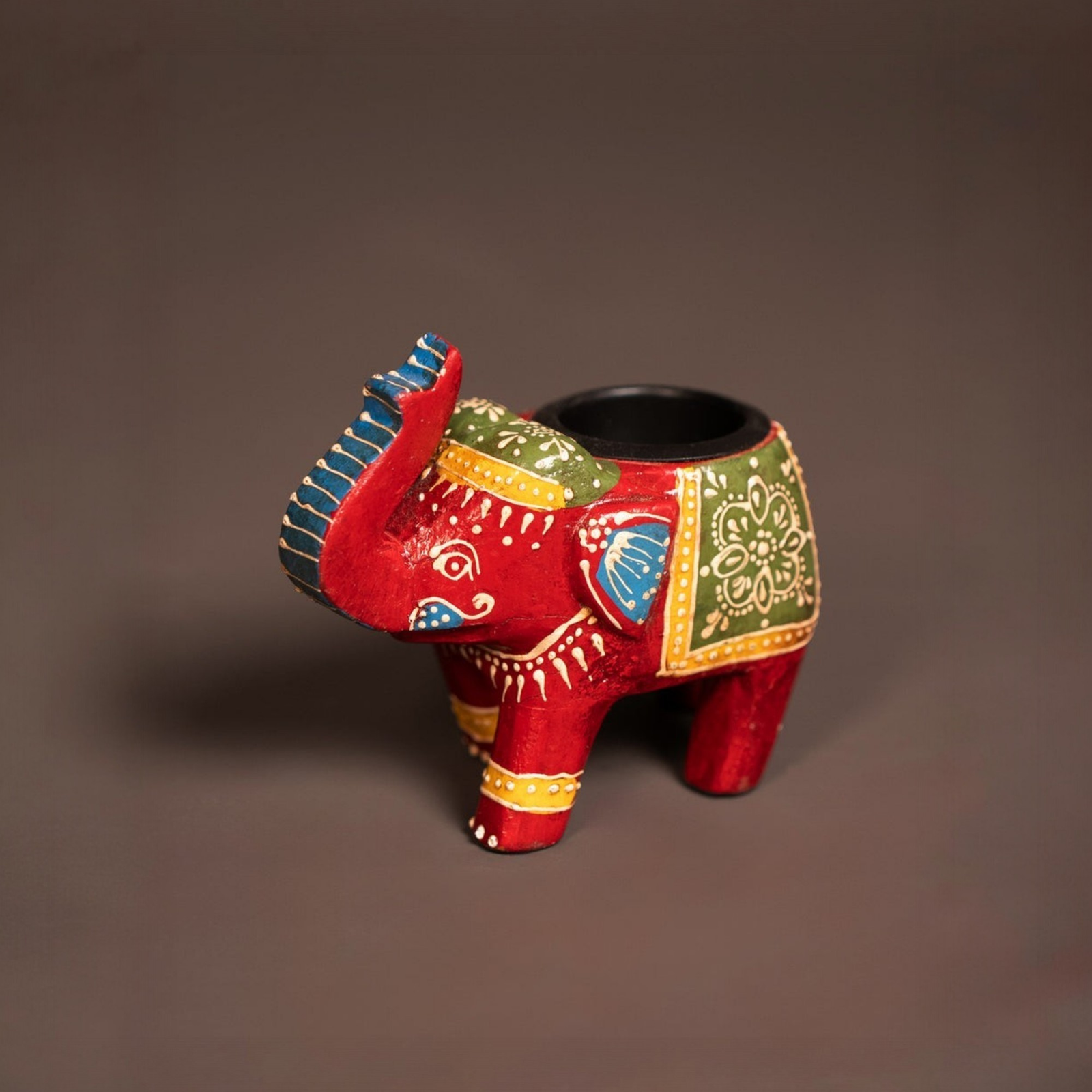 Velora Elise Royal Elephant Handcrafted Decor Holder