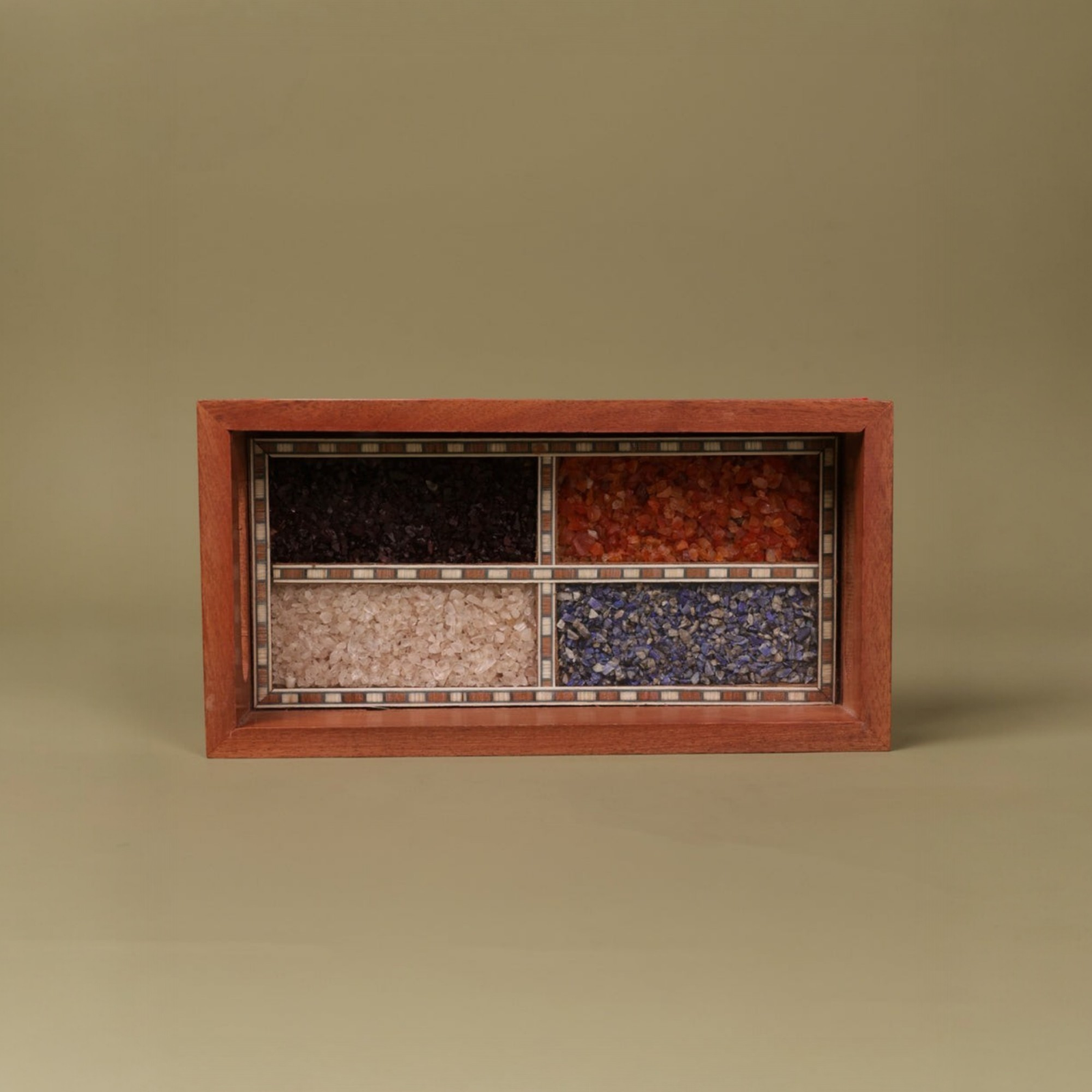 Velora Elise Artisan Stone Inlay Wooden Serving Tray