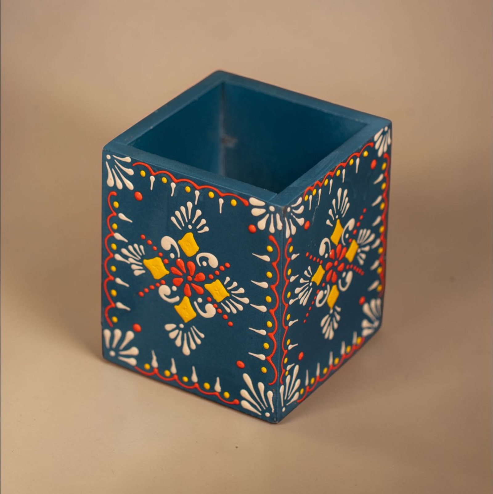 Velora Elise Handcrafted Ethnic Desk Organizer Holder