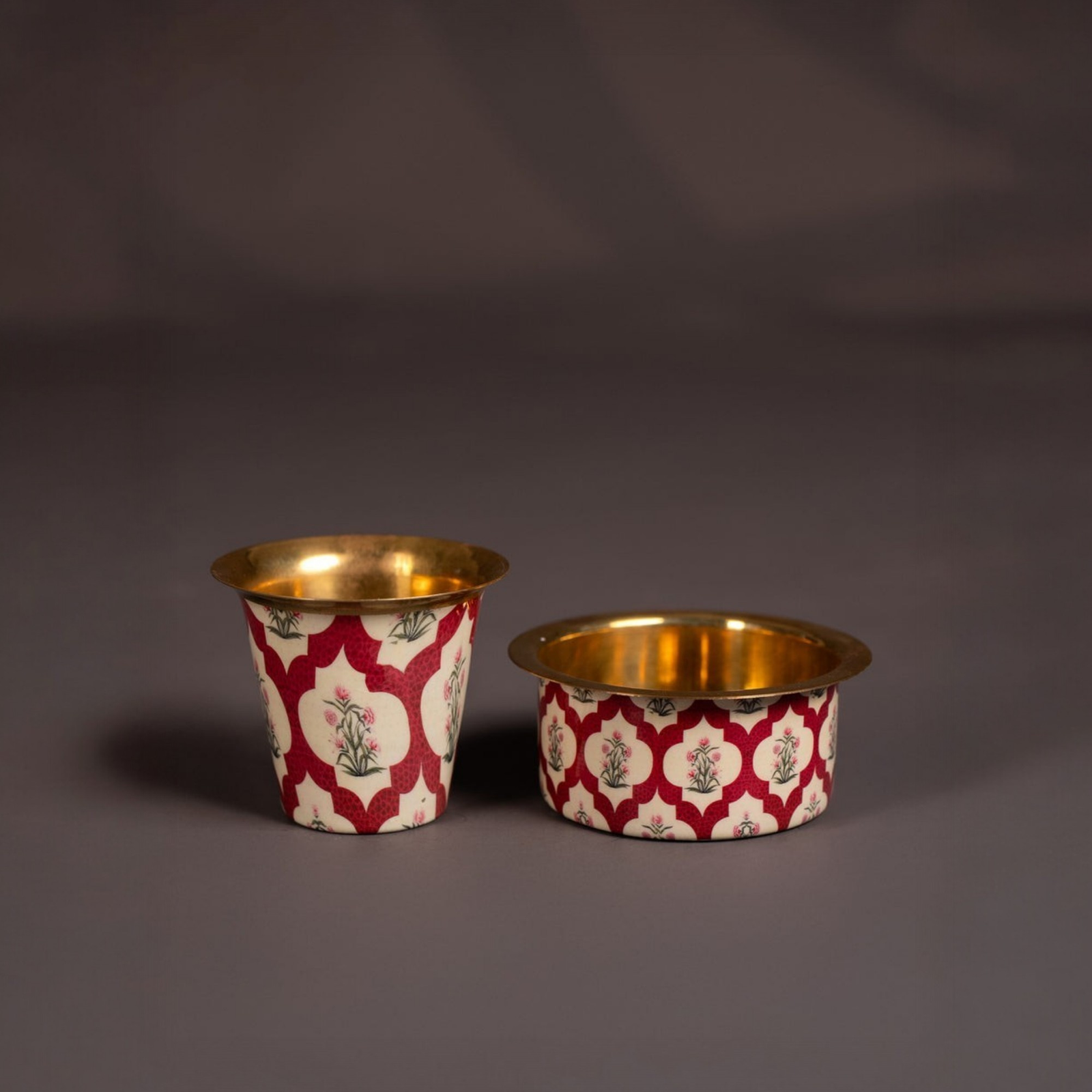 Velora Elise Royal Meenakari Brass Cup Set