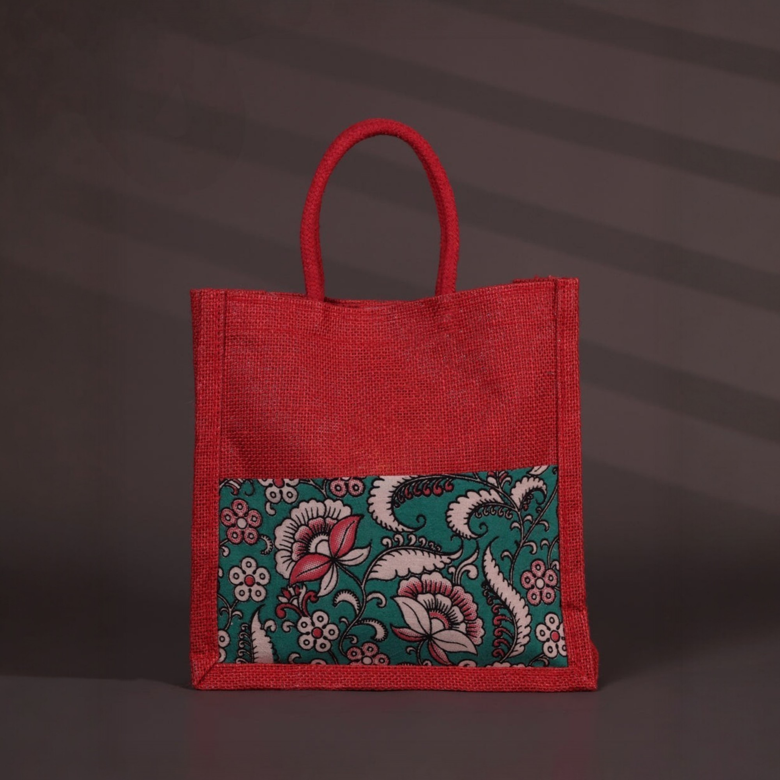 Velora Elise Floral Heritage Jute Handbag