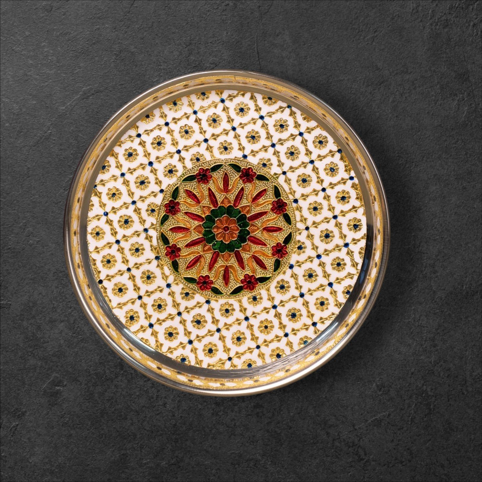 Velora Elise Royal Meenakari Decorative Serving Tray