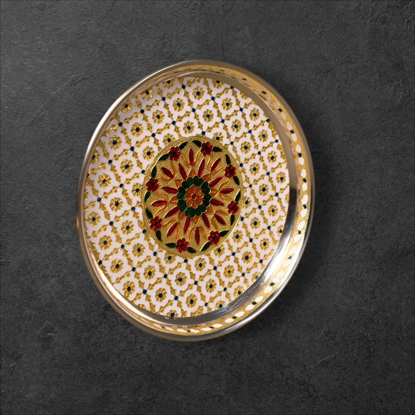 Velora Elise Royal Meenakari Decorative Serving Tray