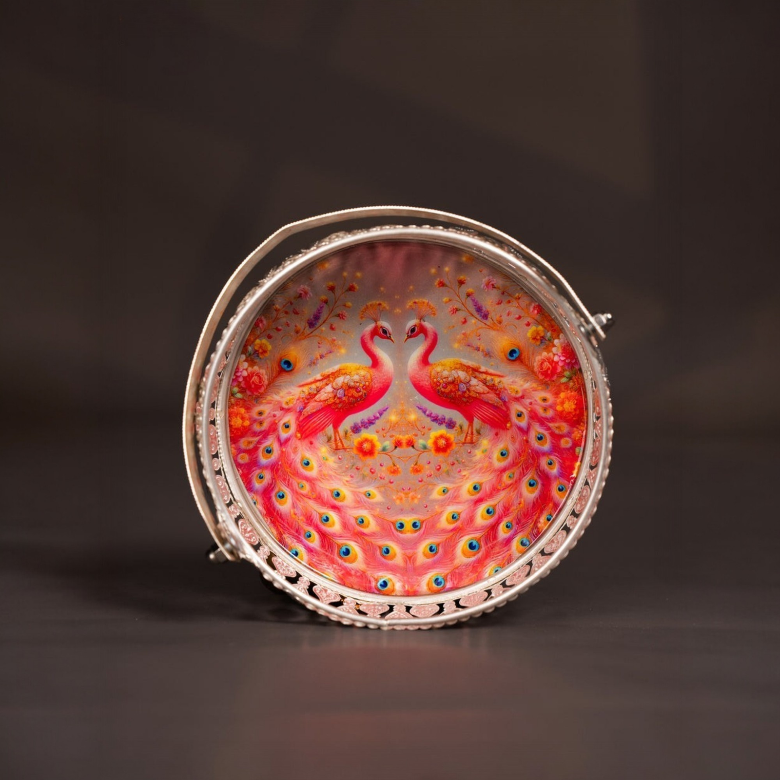 Velora Elise Regal Peacock Symphony Decorative Plate