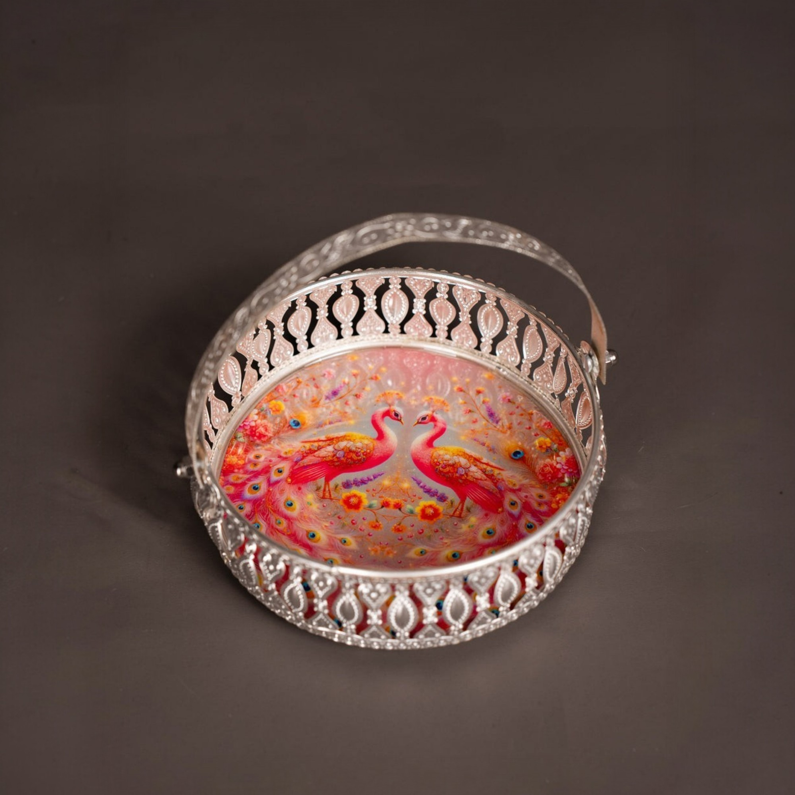 Velora Elise Regal Peacock Symphony Decorative Plate