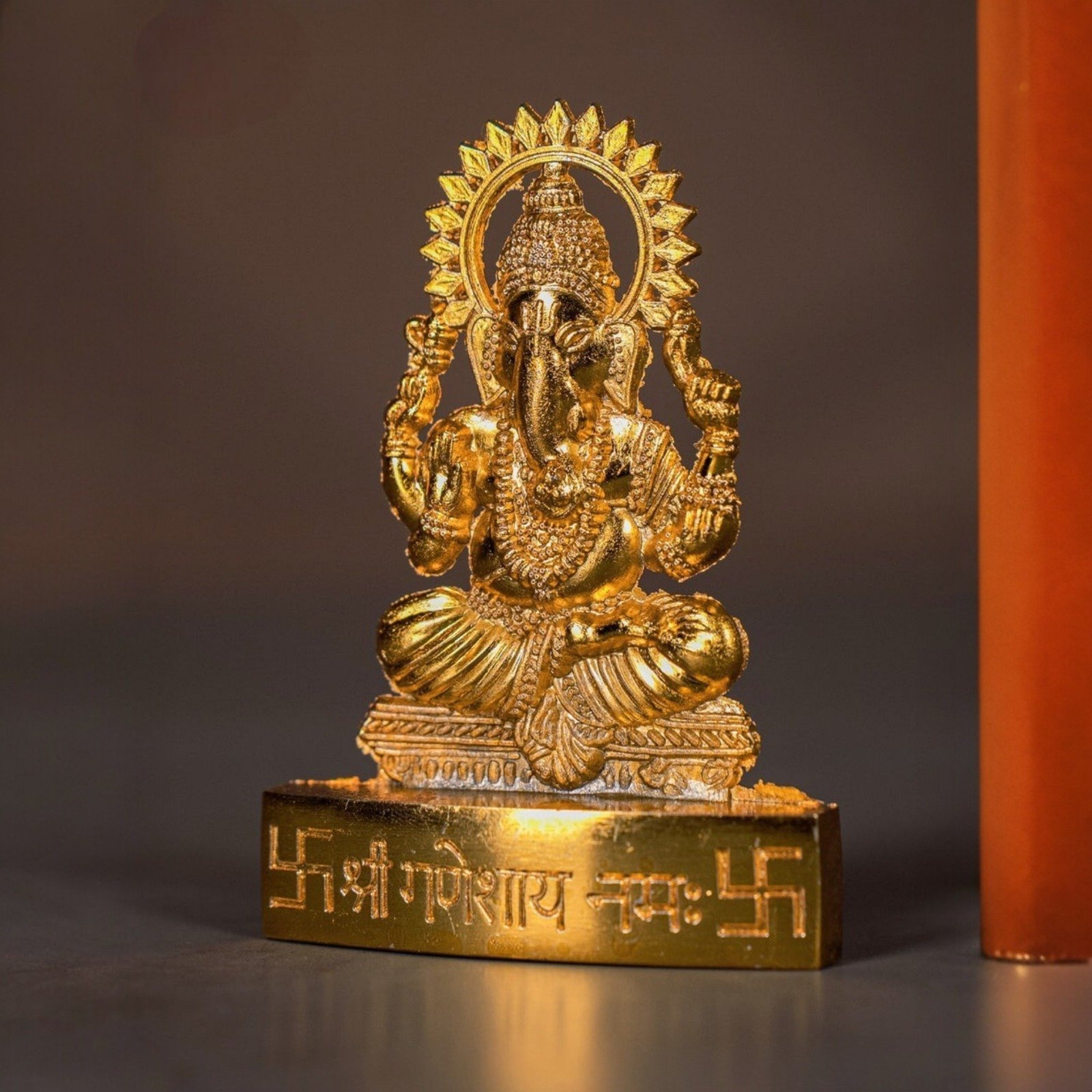Divine Blessings – Golden Lord Ganesha Luxury Idol
