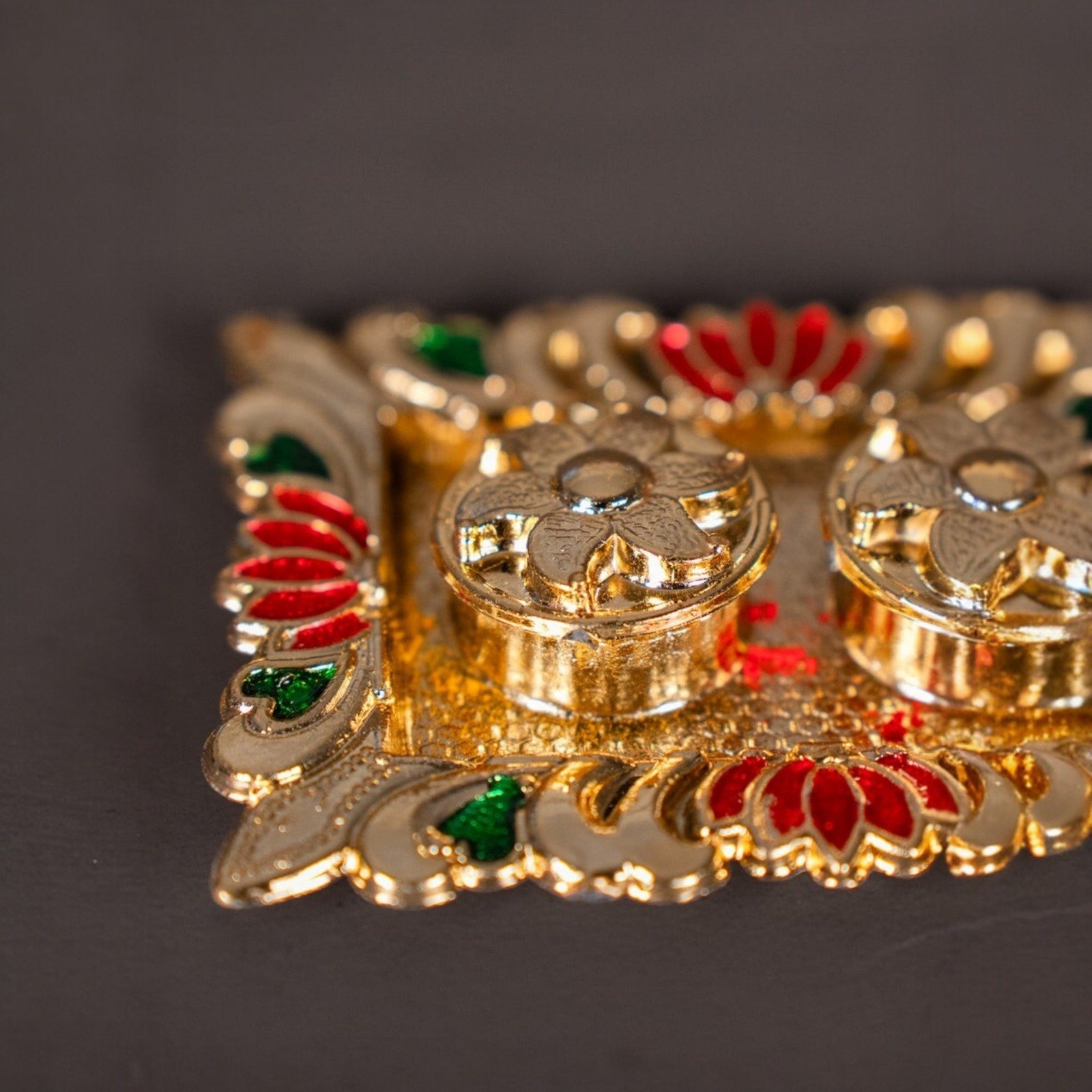 Royal Kumkum & Turmeric Pooja Tray Set