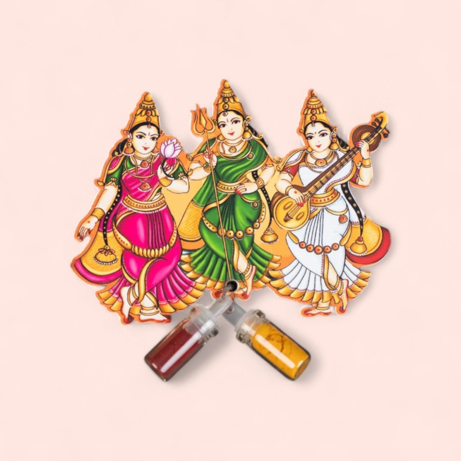 Lakshmi, Parvati & Saraswati Kumkum Pooja Set