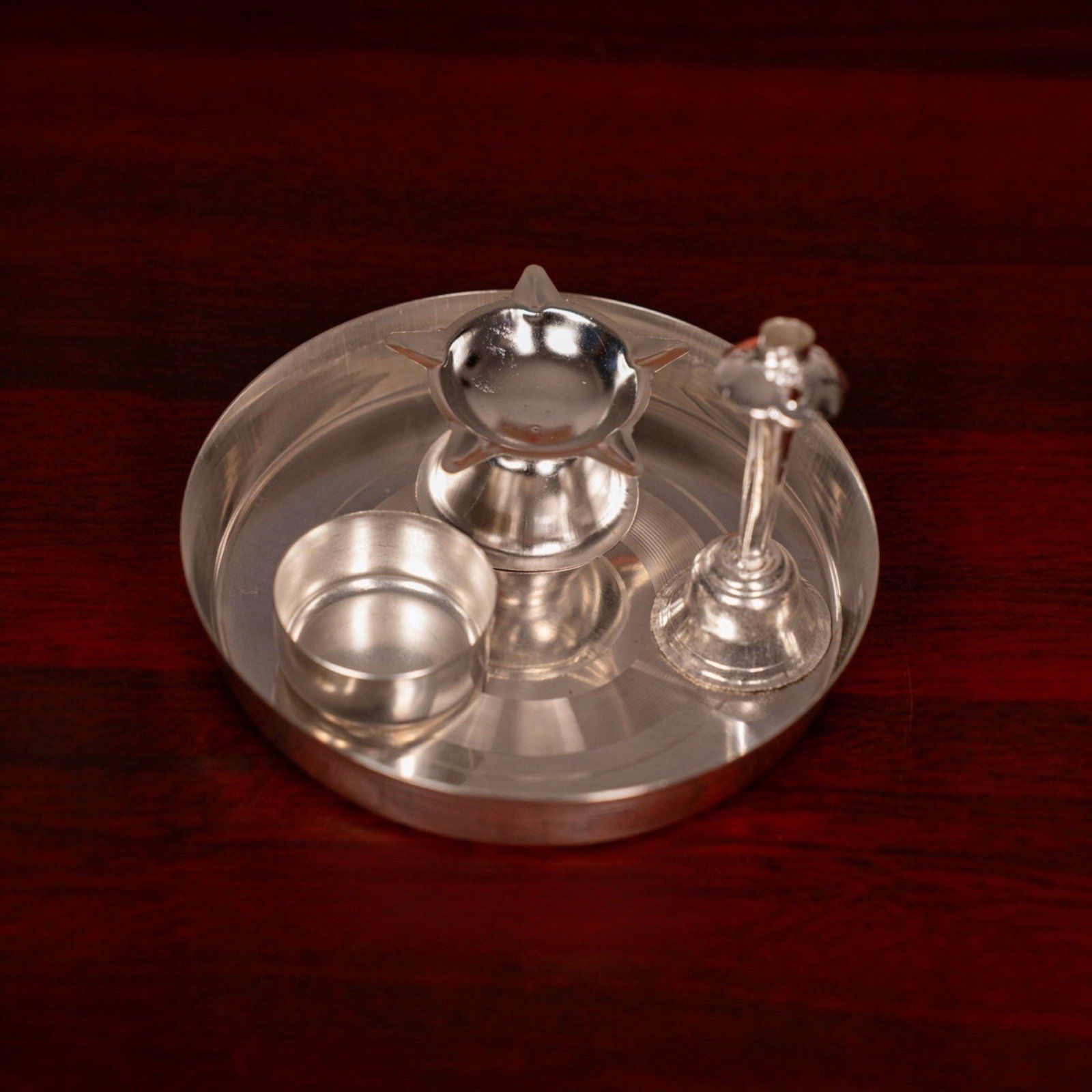 Complete Silver Pooja Ritual Set