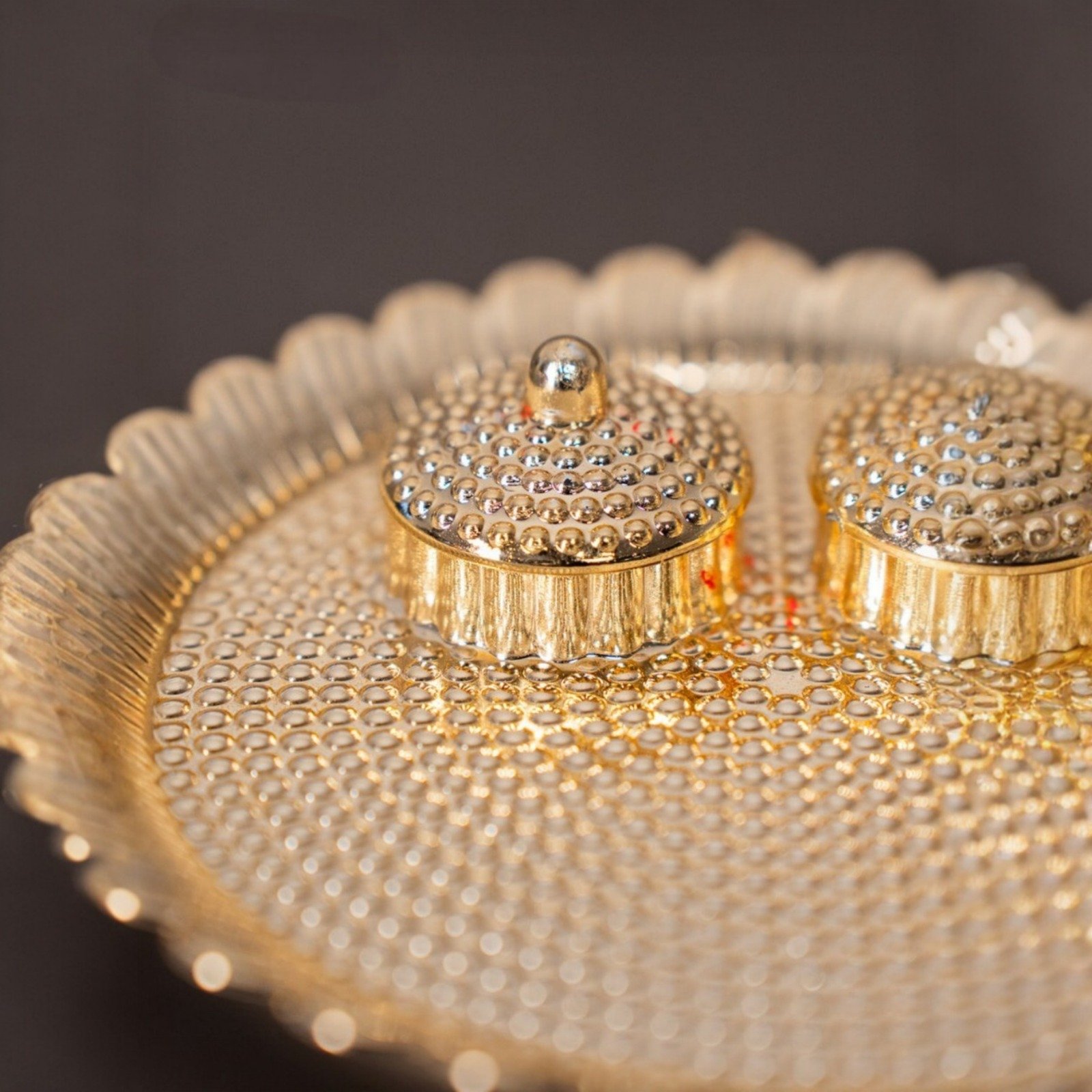 Traditional Haldi Kumkum Pooja Thali Set