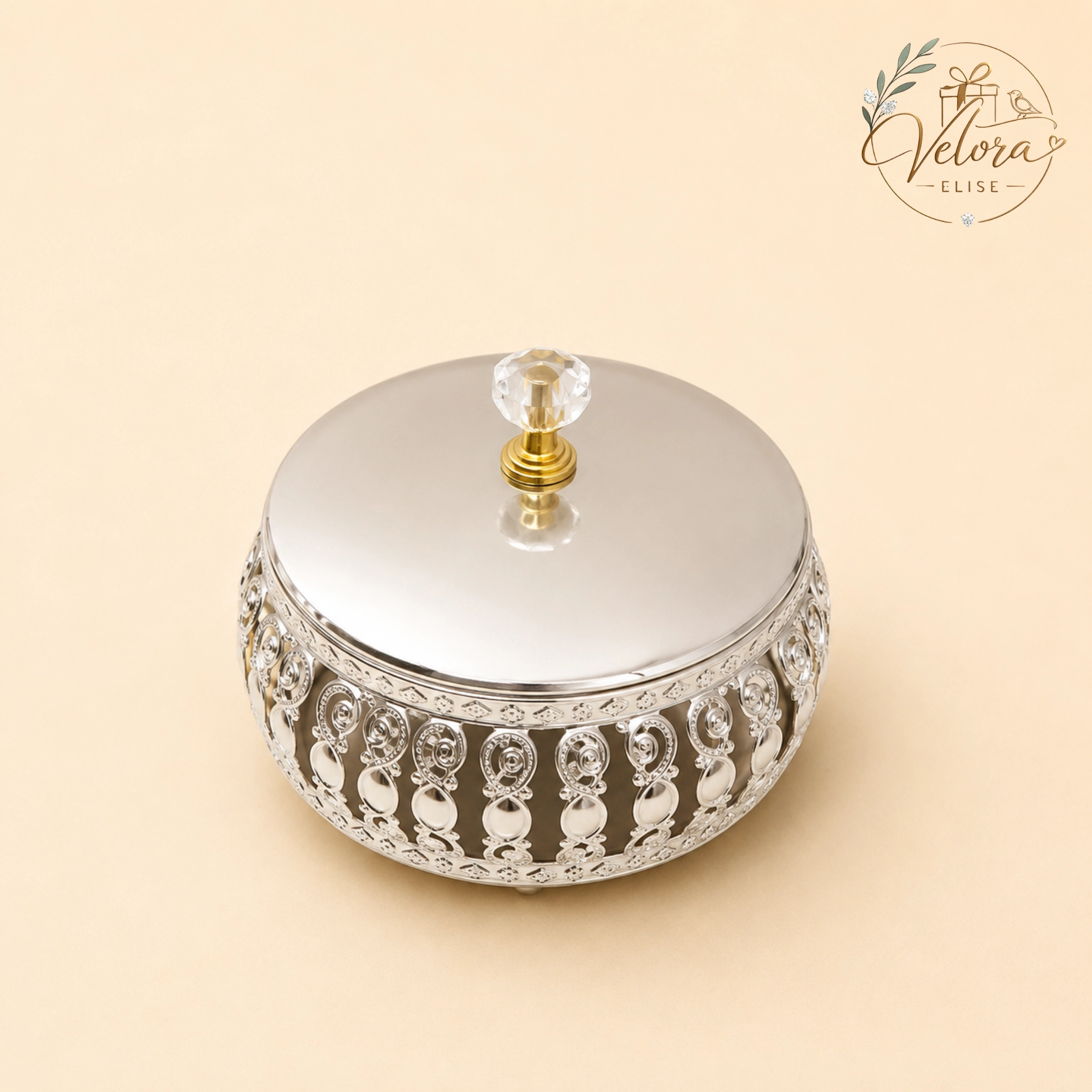 Royal Silver Round Box