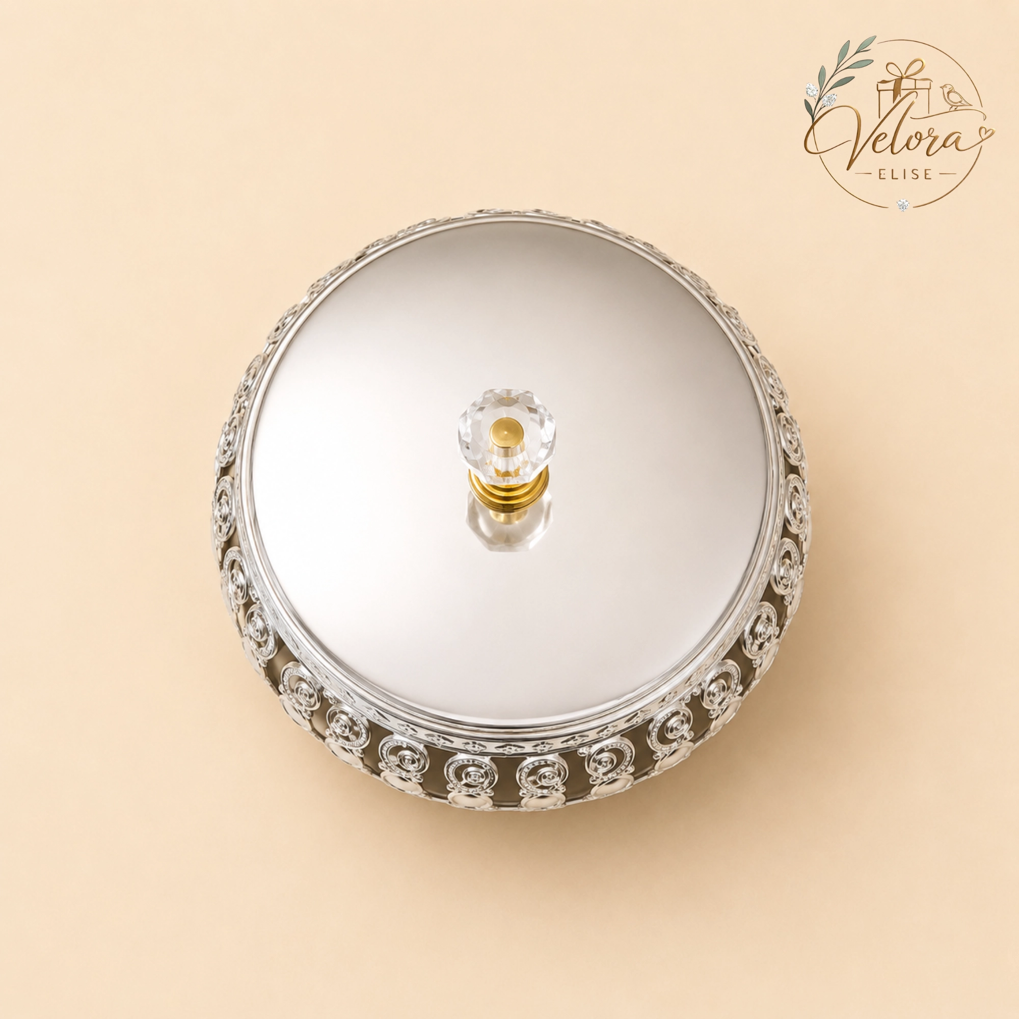 Royal Silver Round Box