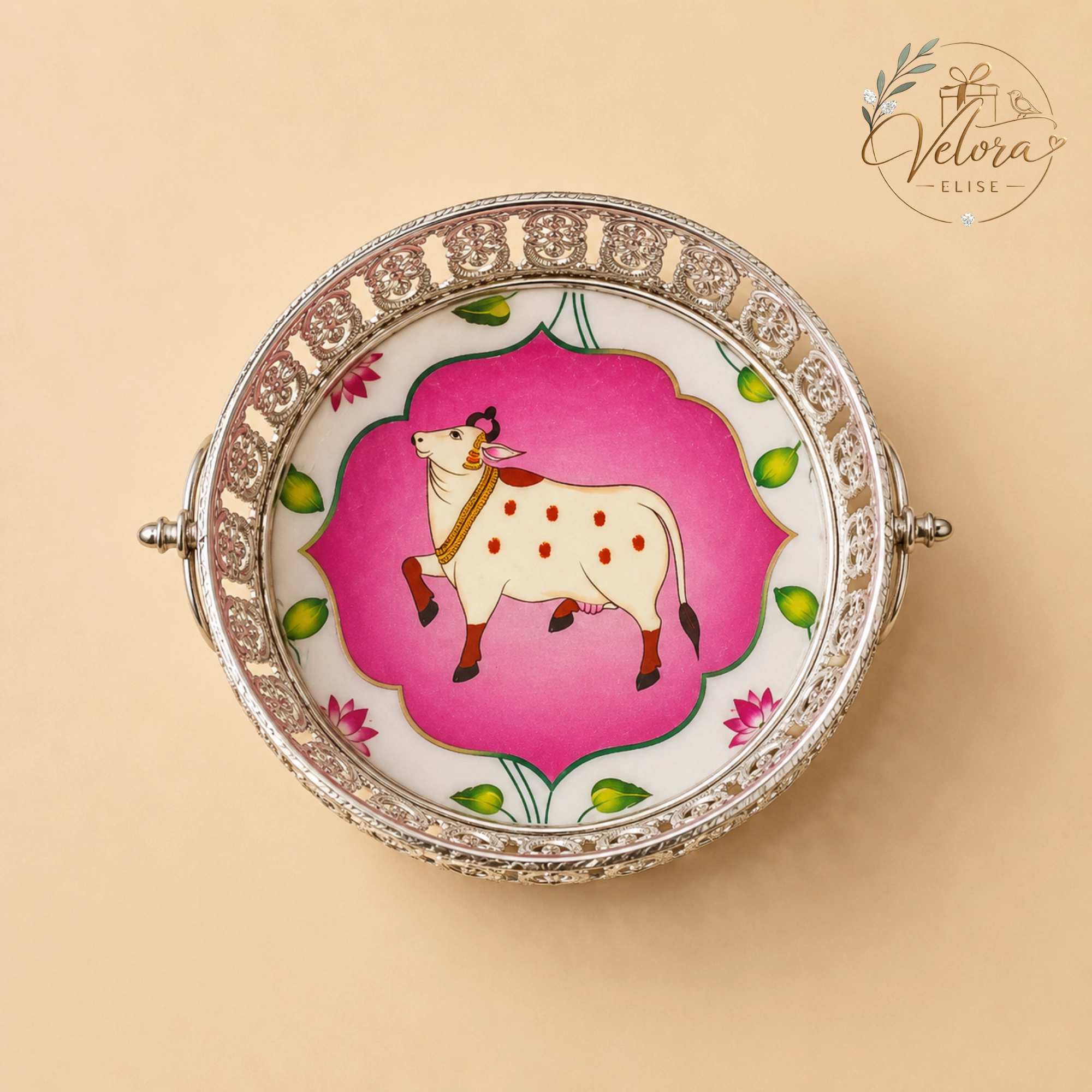 German Silver Celebration Tray