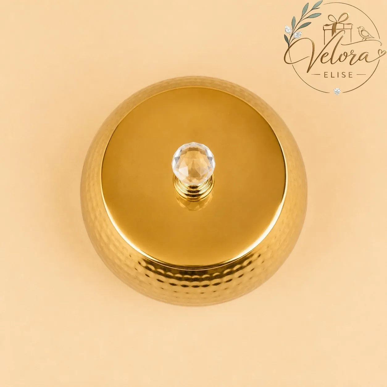 Brass Coated Metal Jar