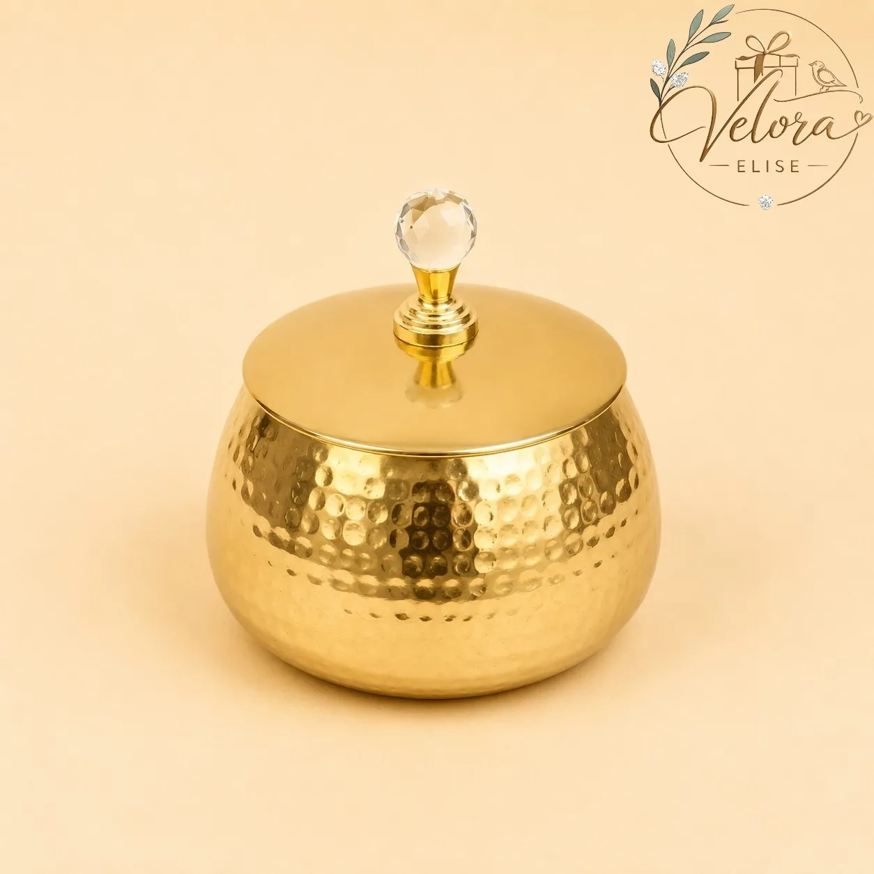 Brass Coated Metal Jar