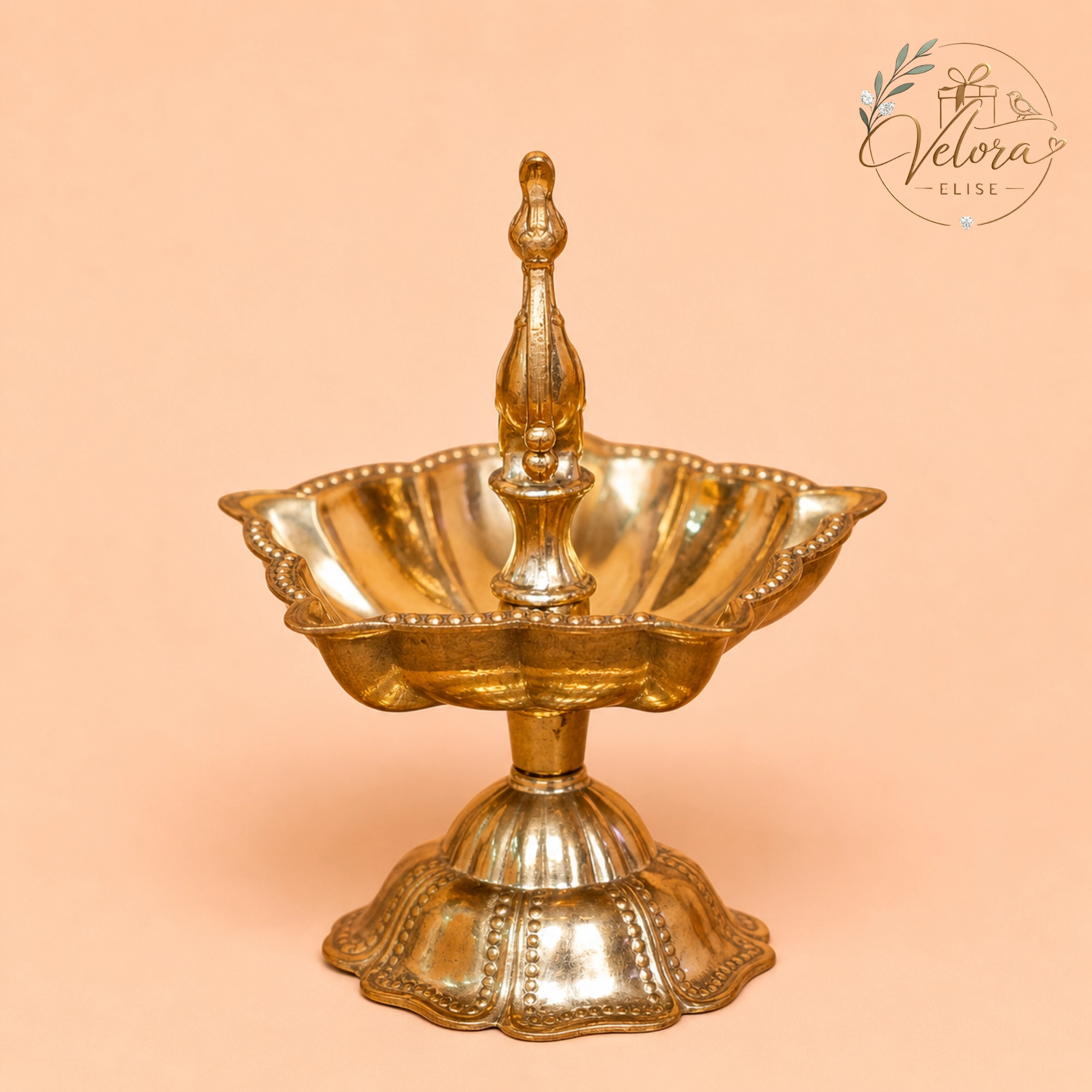 Peacock Brass Diya