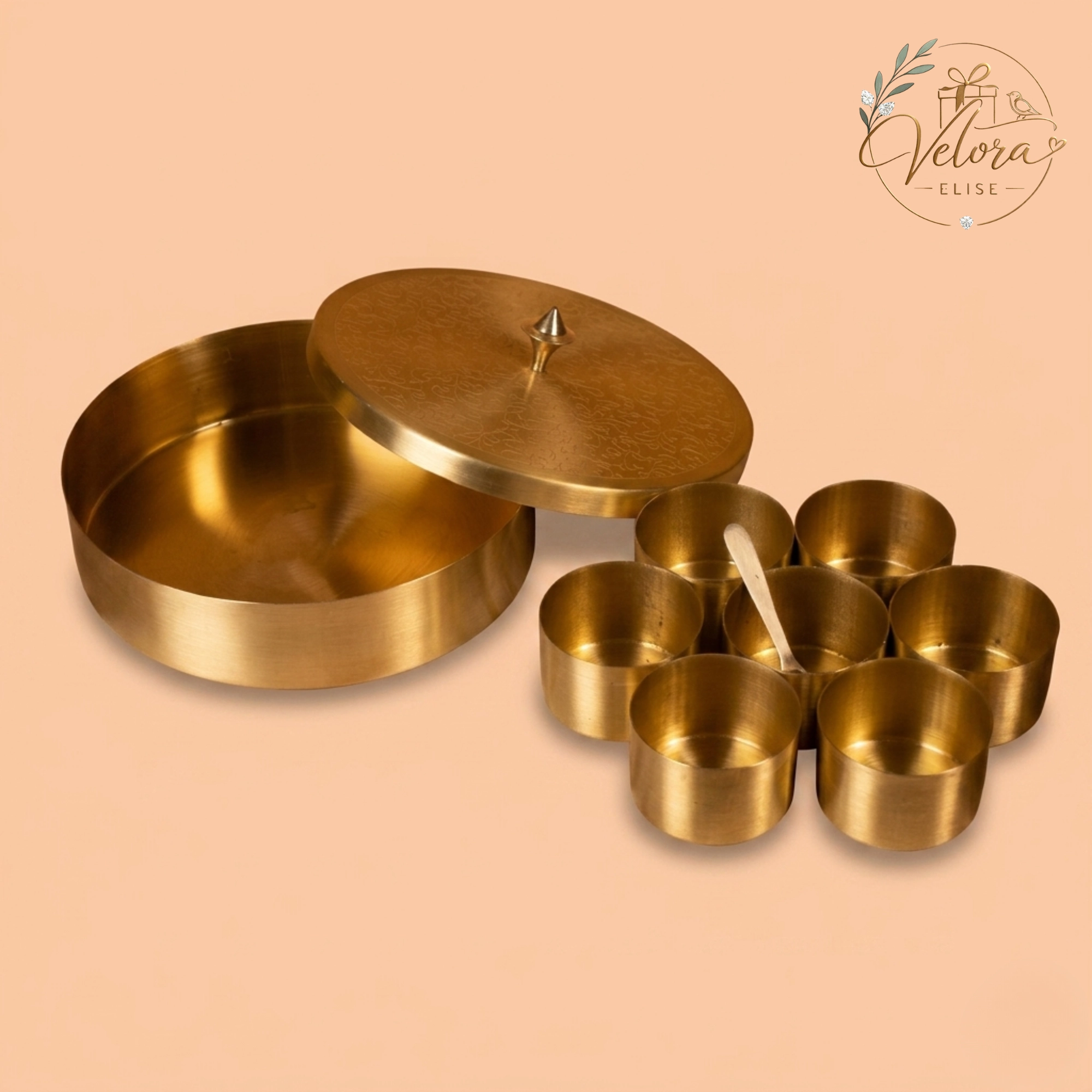 Brass finish Spice Box