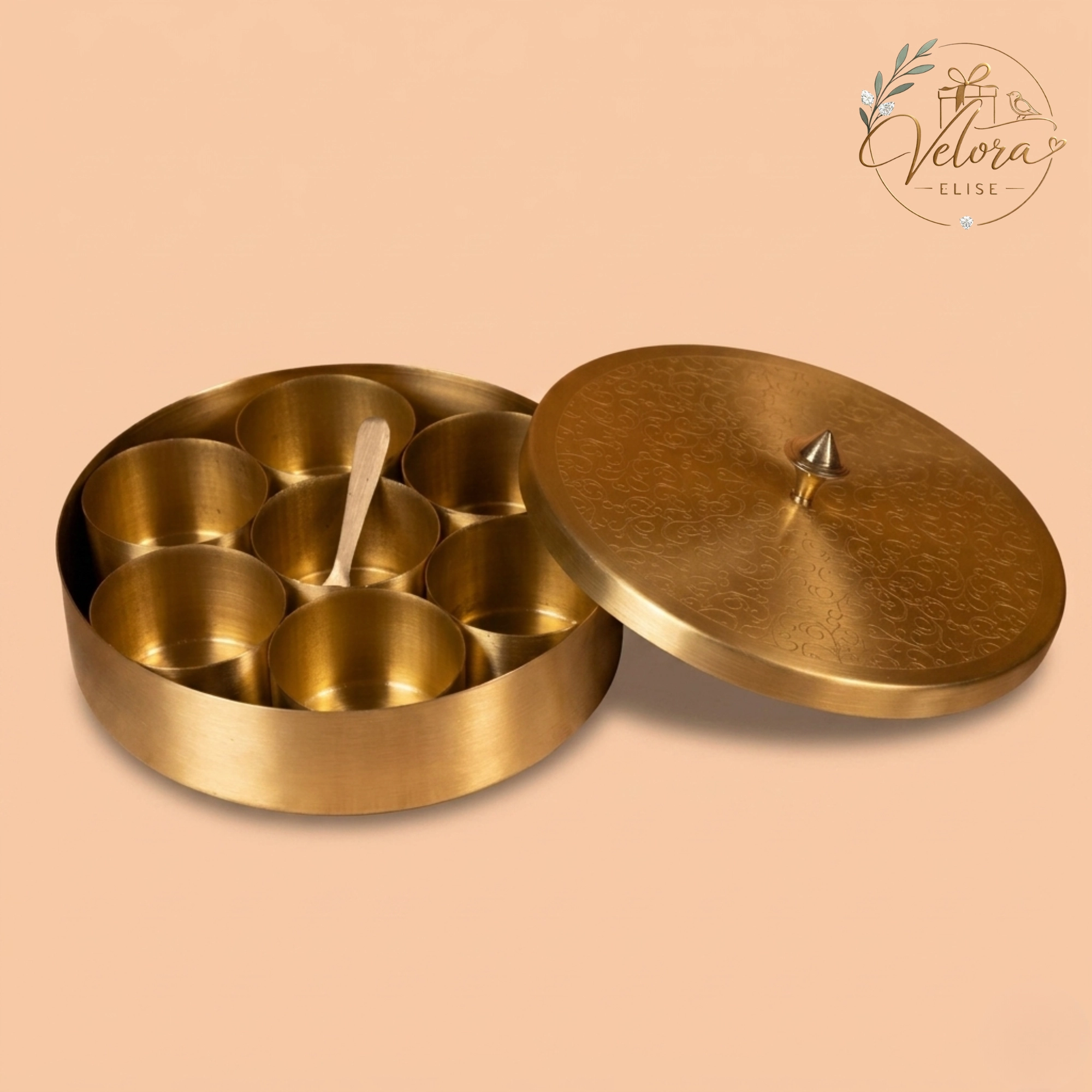 Brass finish Spice Box