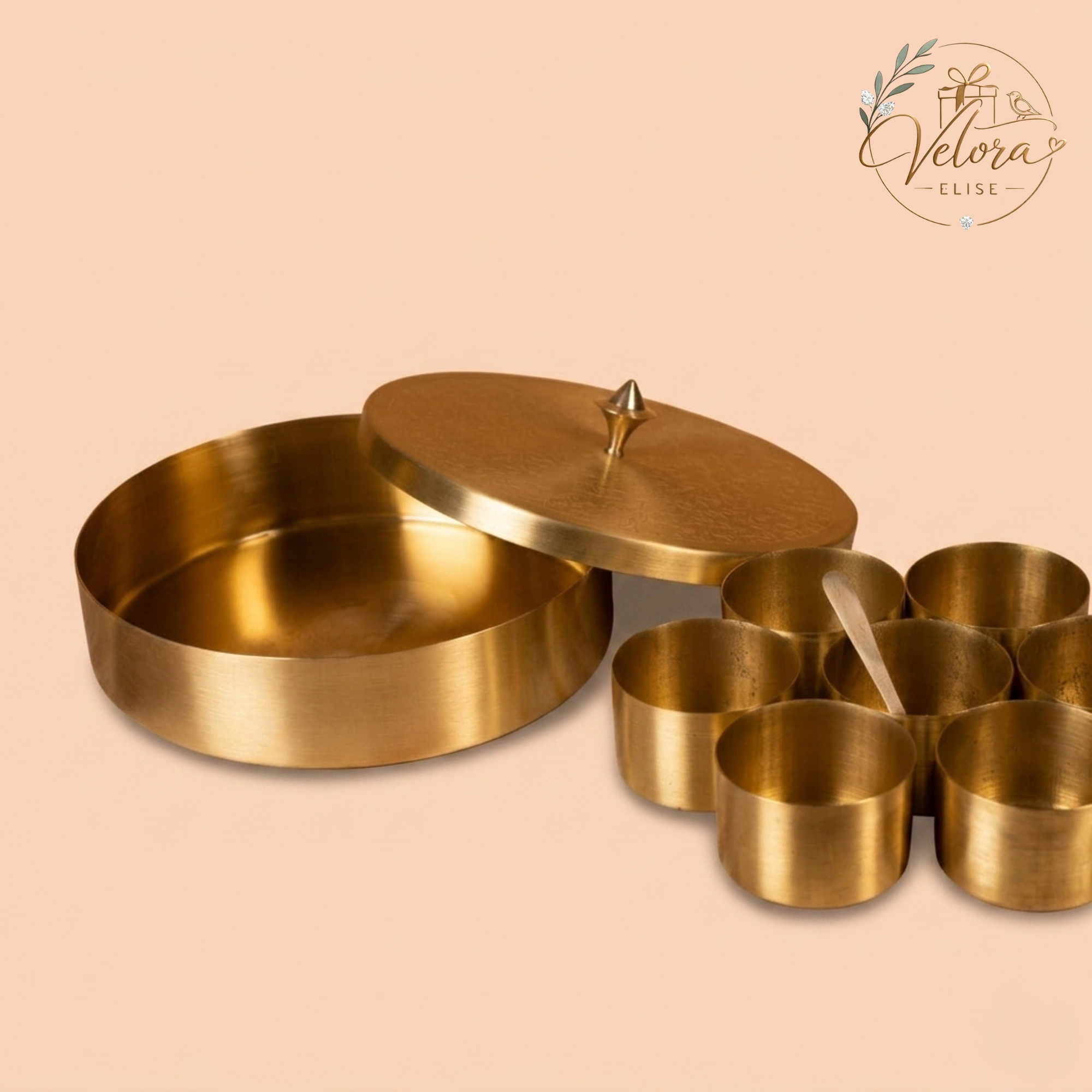 Brass finish Spice Box