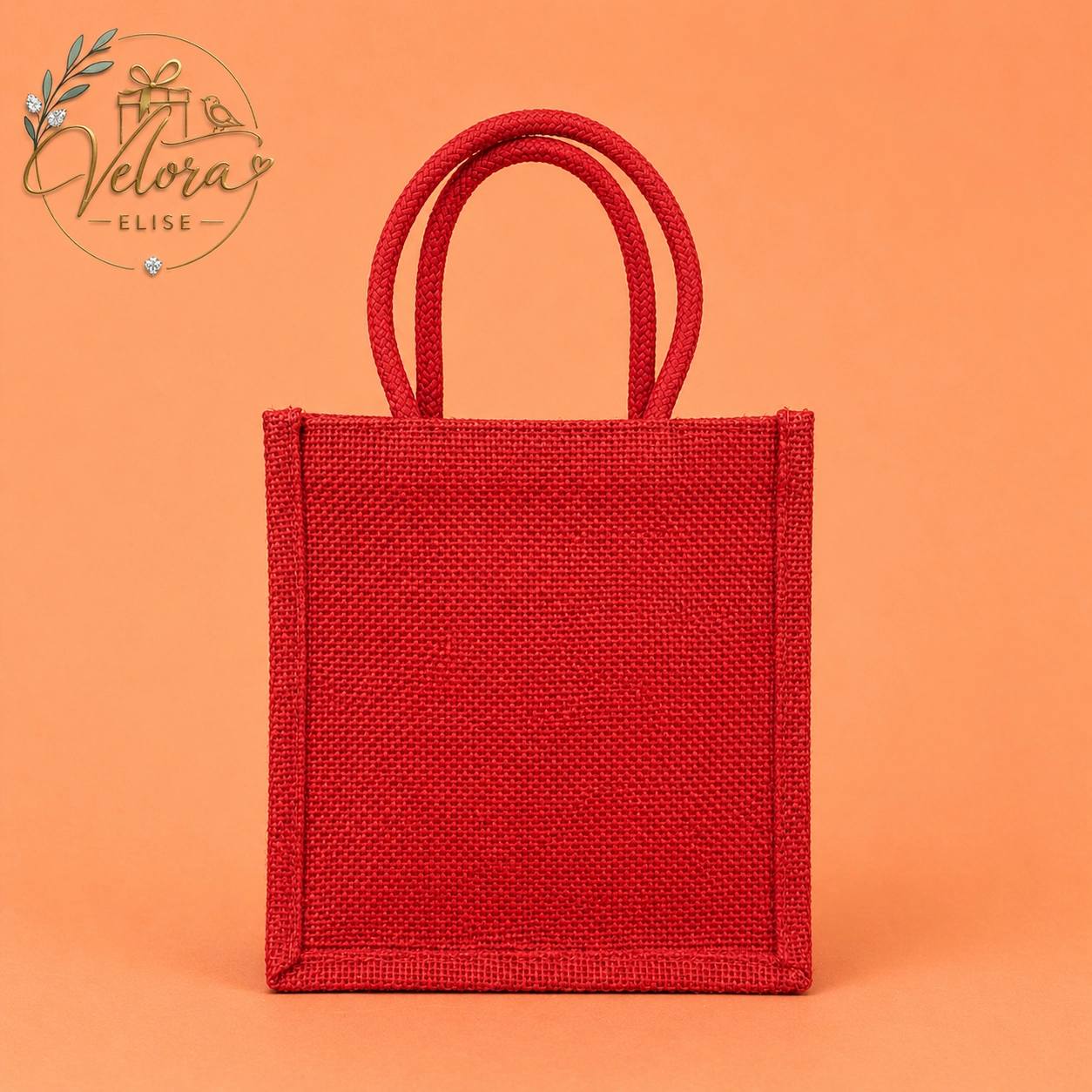 Eco-Friendly Tanjore Style Lakshmi Printed Jute Bags