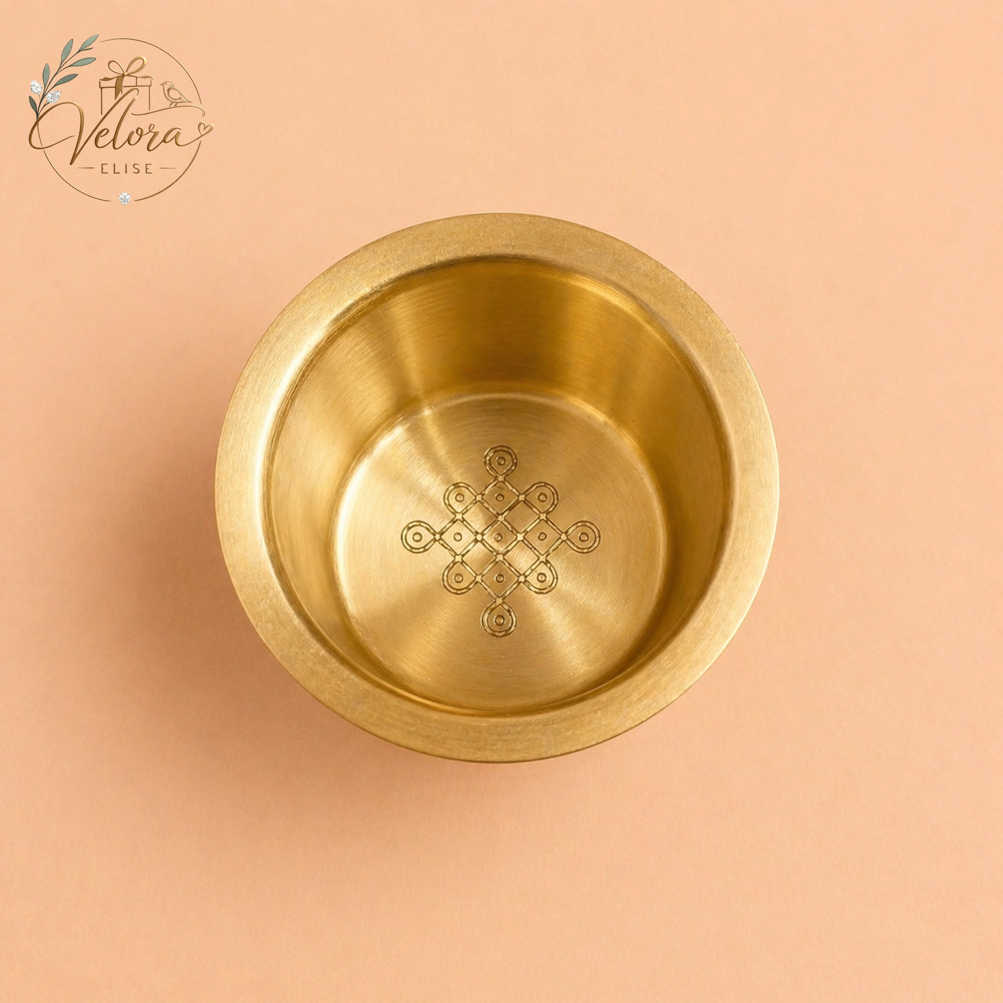 Brass Coffee Kolam Dabara set (Matt finish)