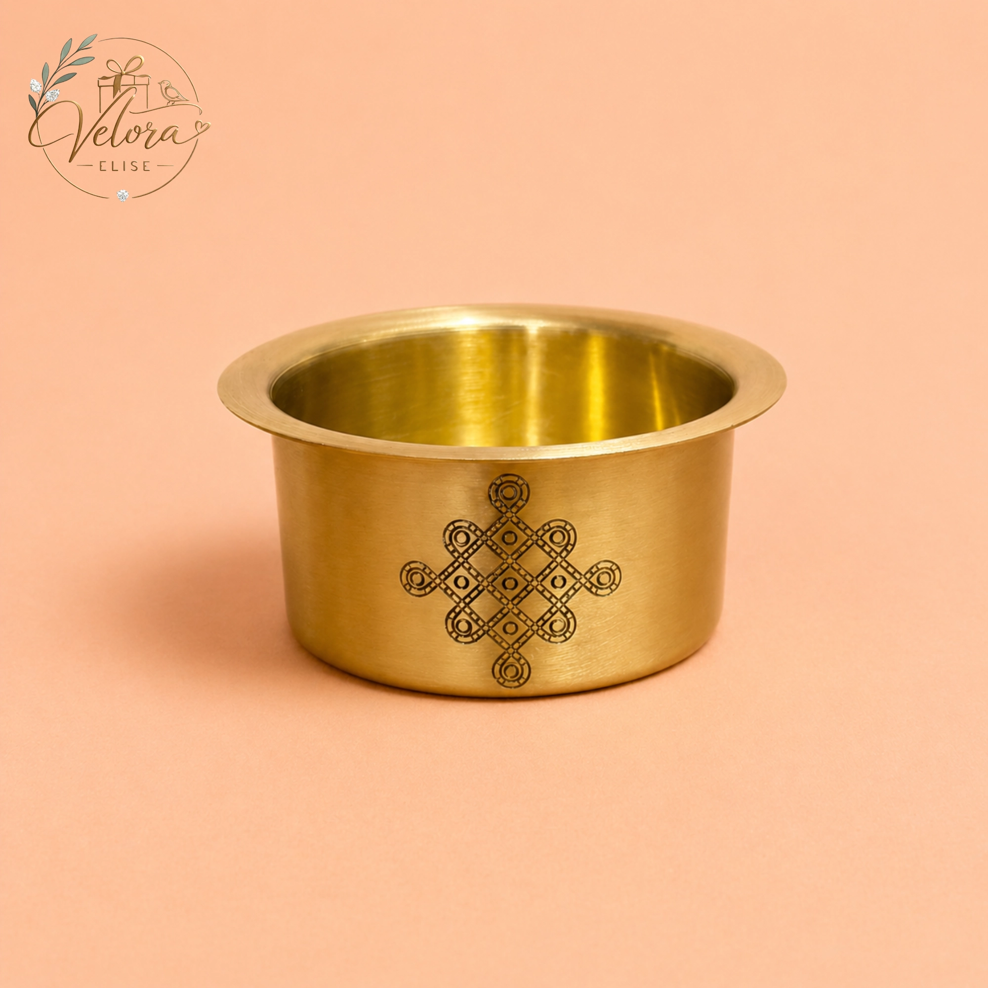Brass Coffee Kolam Dabara set (Matt finish)