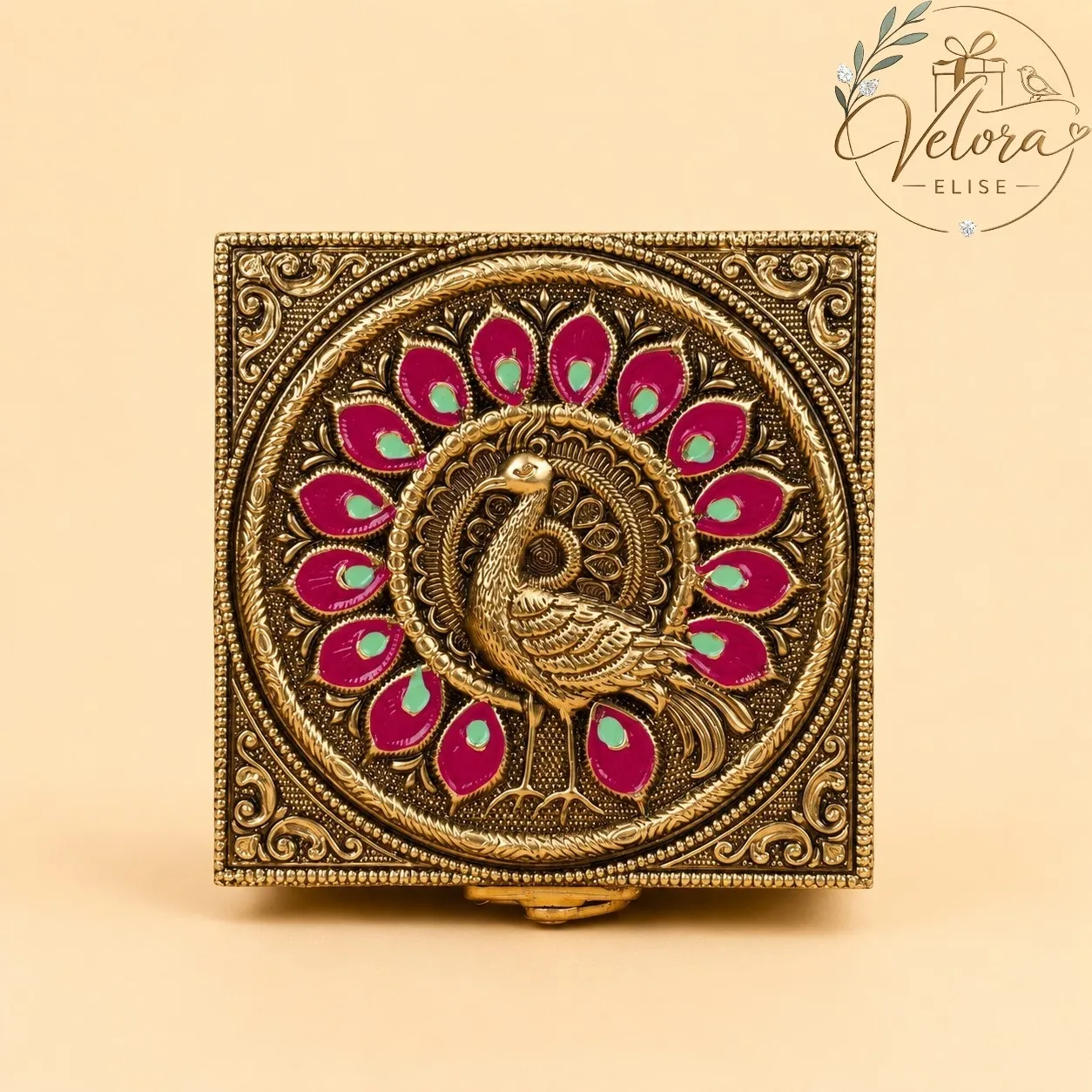 Meenakari Jewelry Box Pink