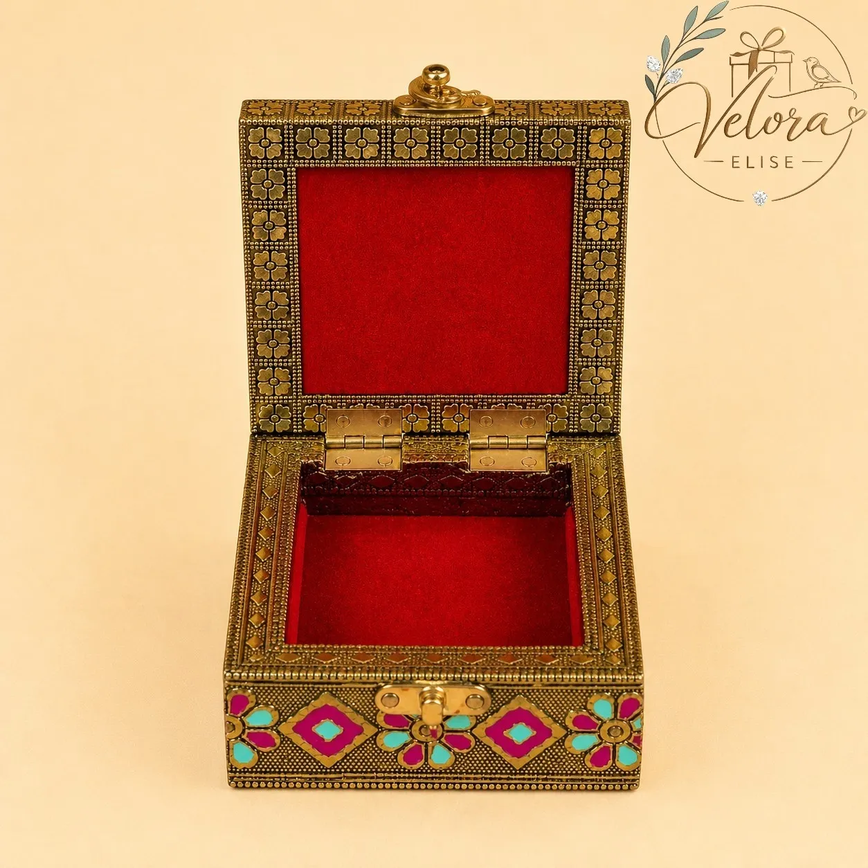 Meenakari Jewelry Box Pink