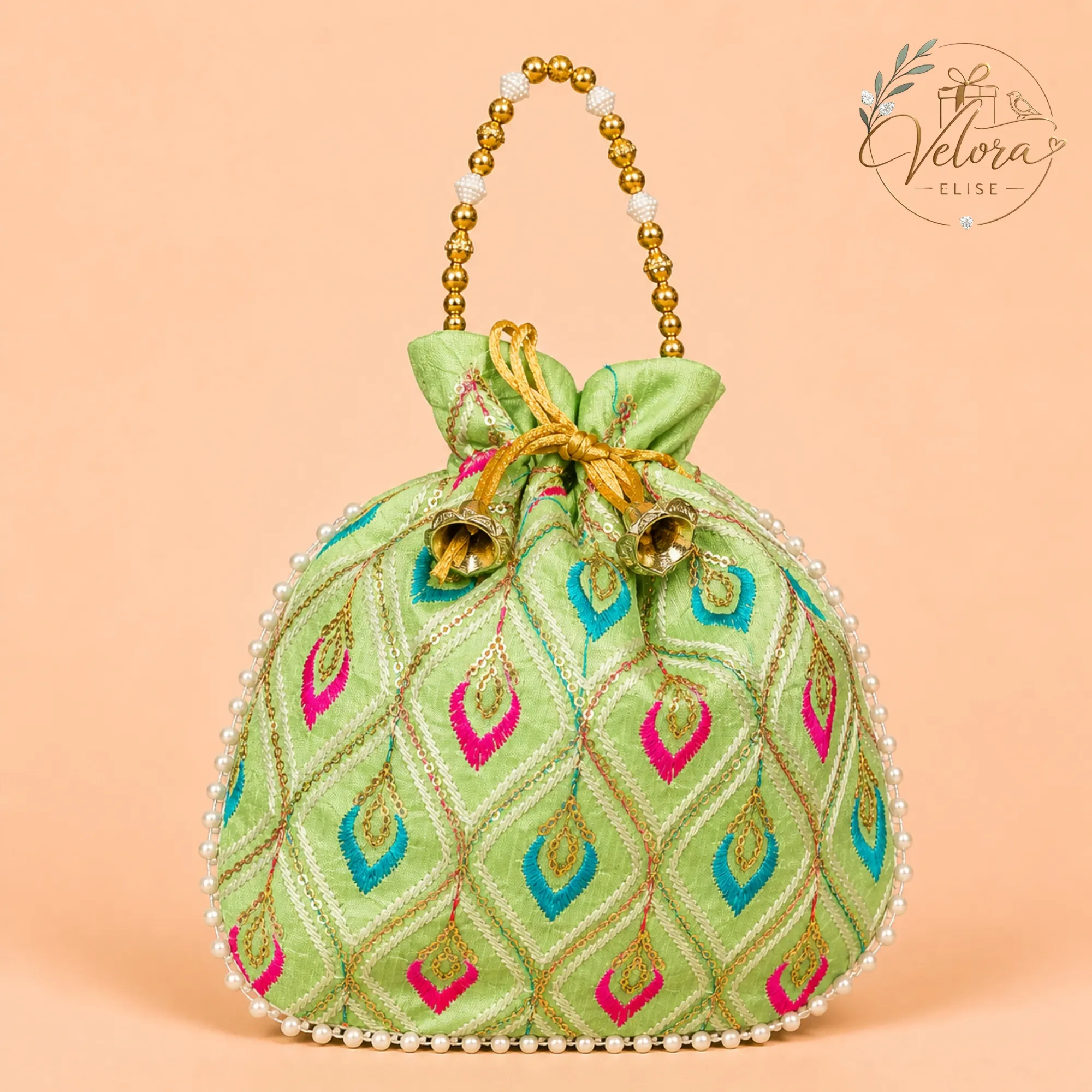Multicolour Designer Embroidered Potli Bag