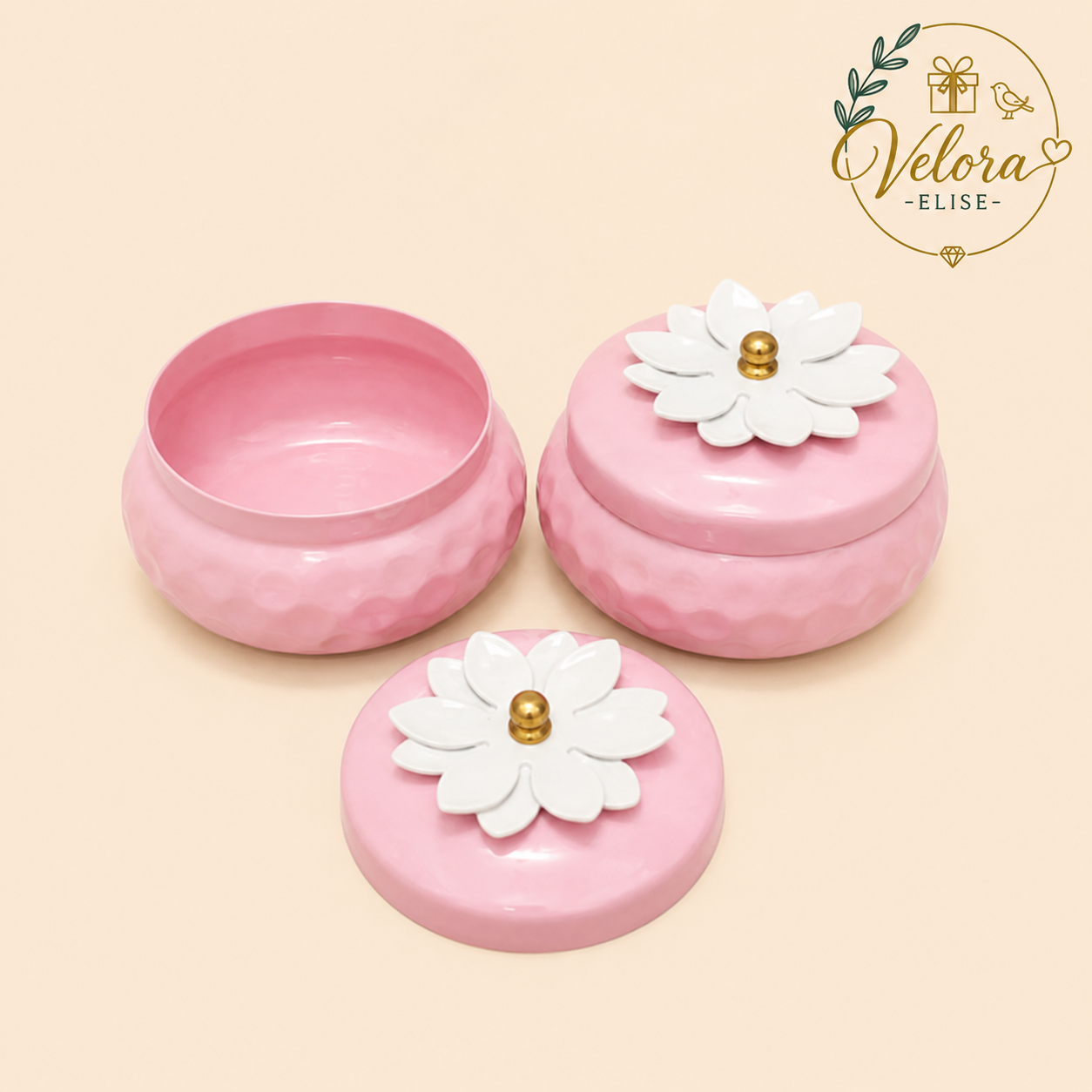 Bella Bloom Pink Jar