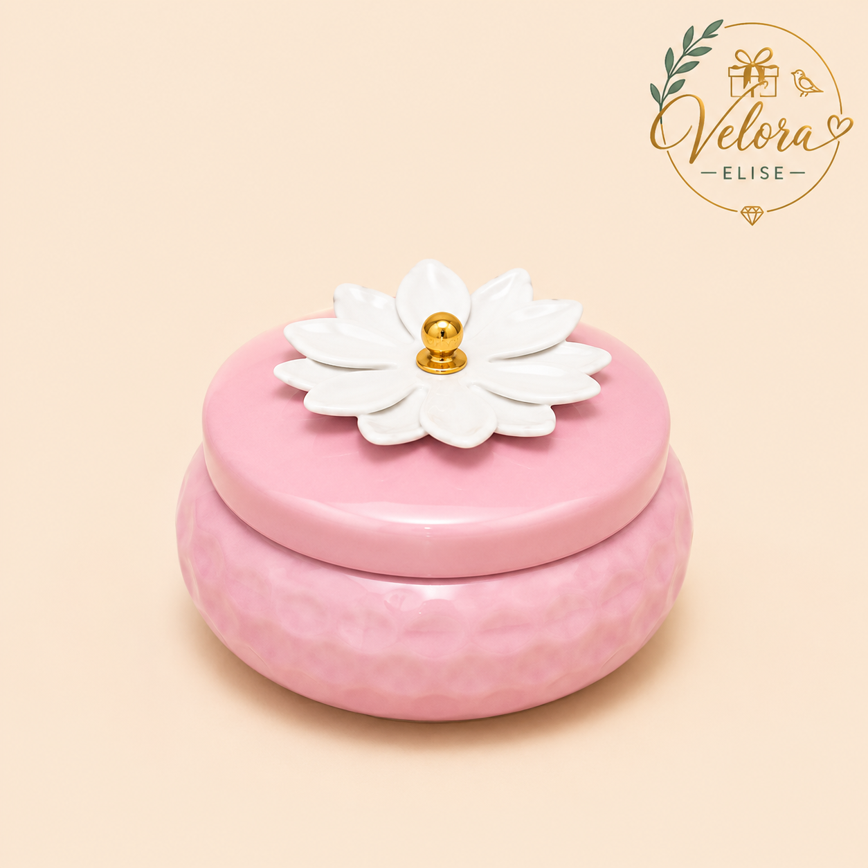Bella Bloom Pink Jar