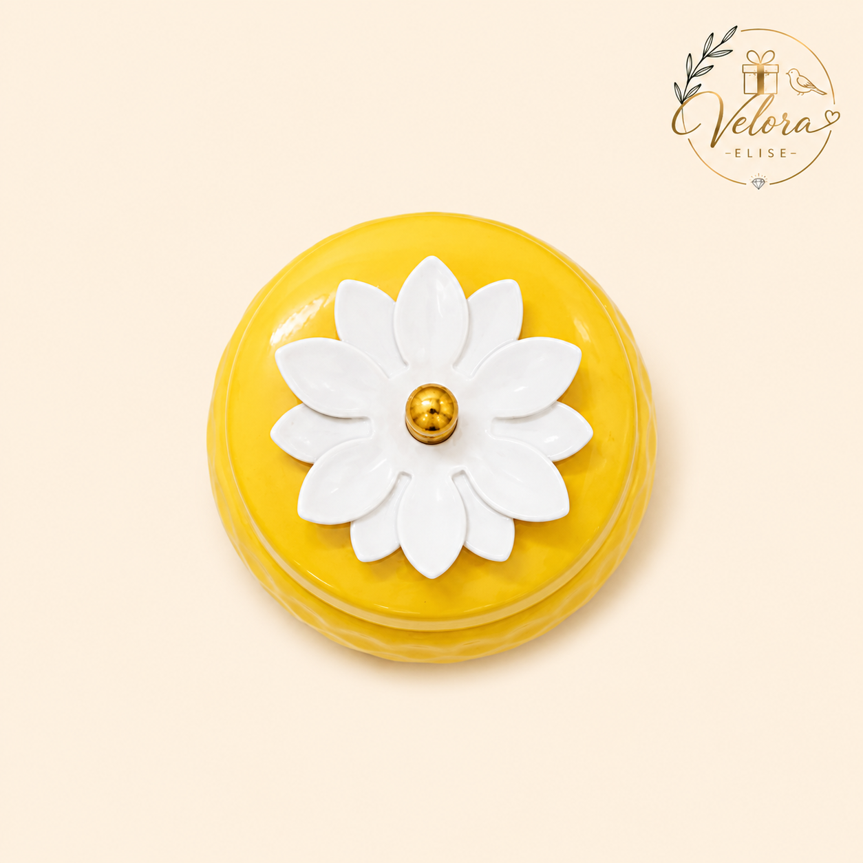 Bella Bloom Yellow Jar