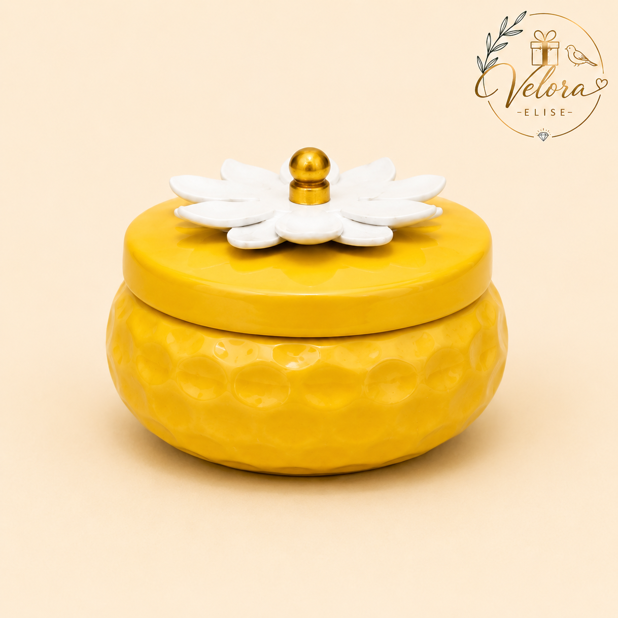 Bella Bloom Yellow Jar