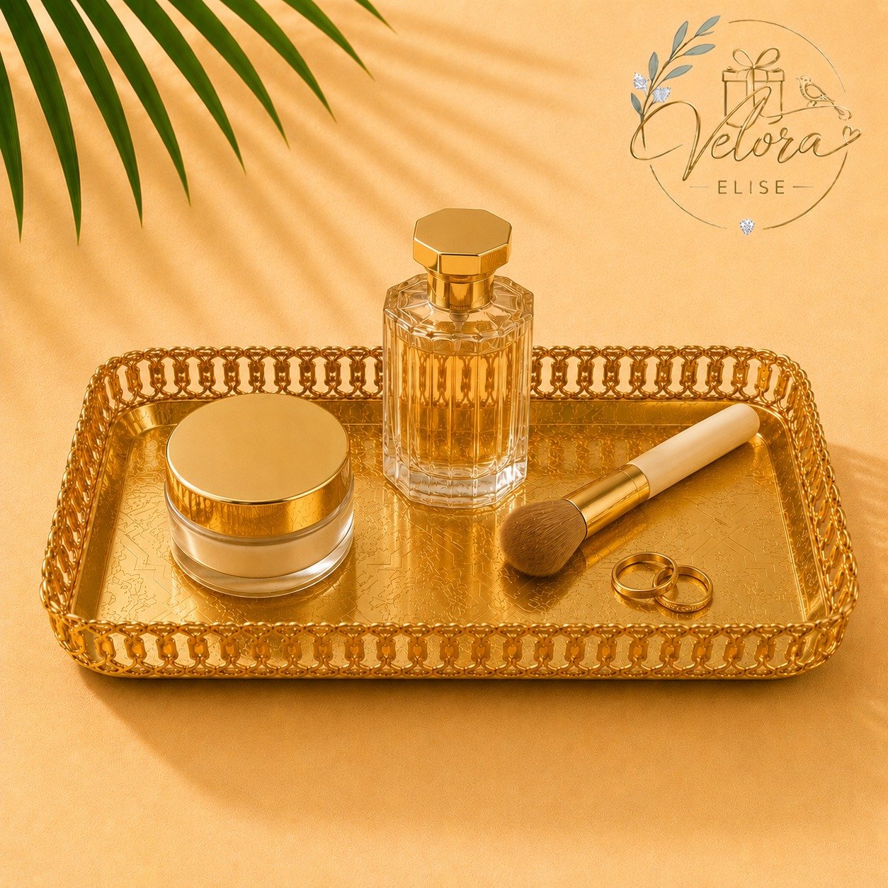 Chain Border Brass Tray