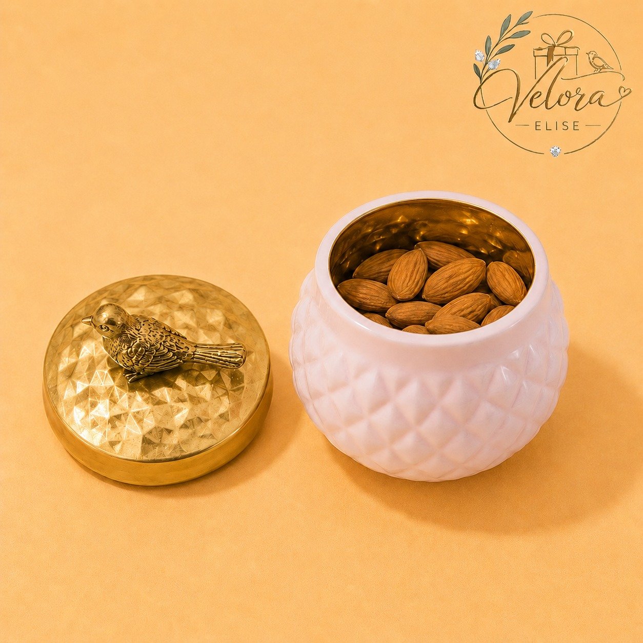 Golden Bird Gift Jar