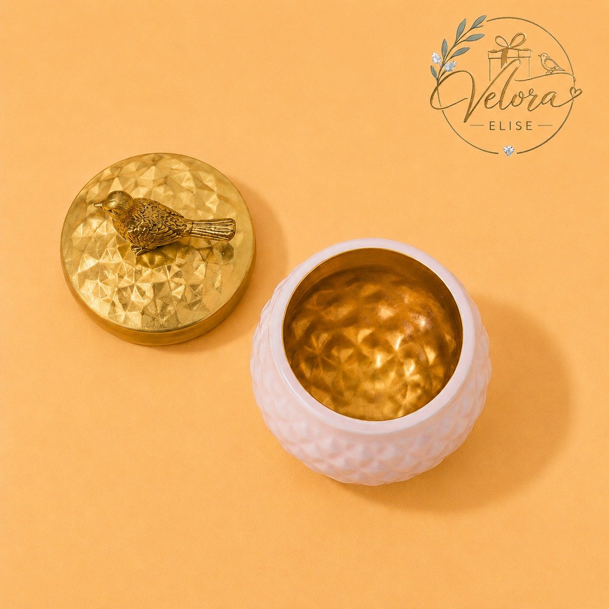 Golden Bird Gift Jar