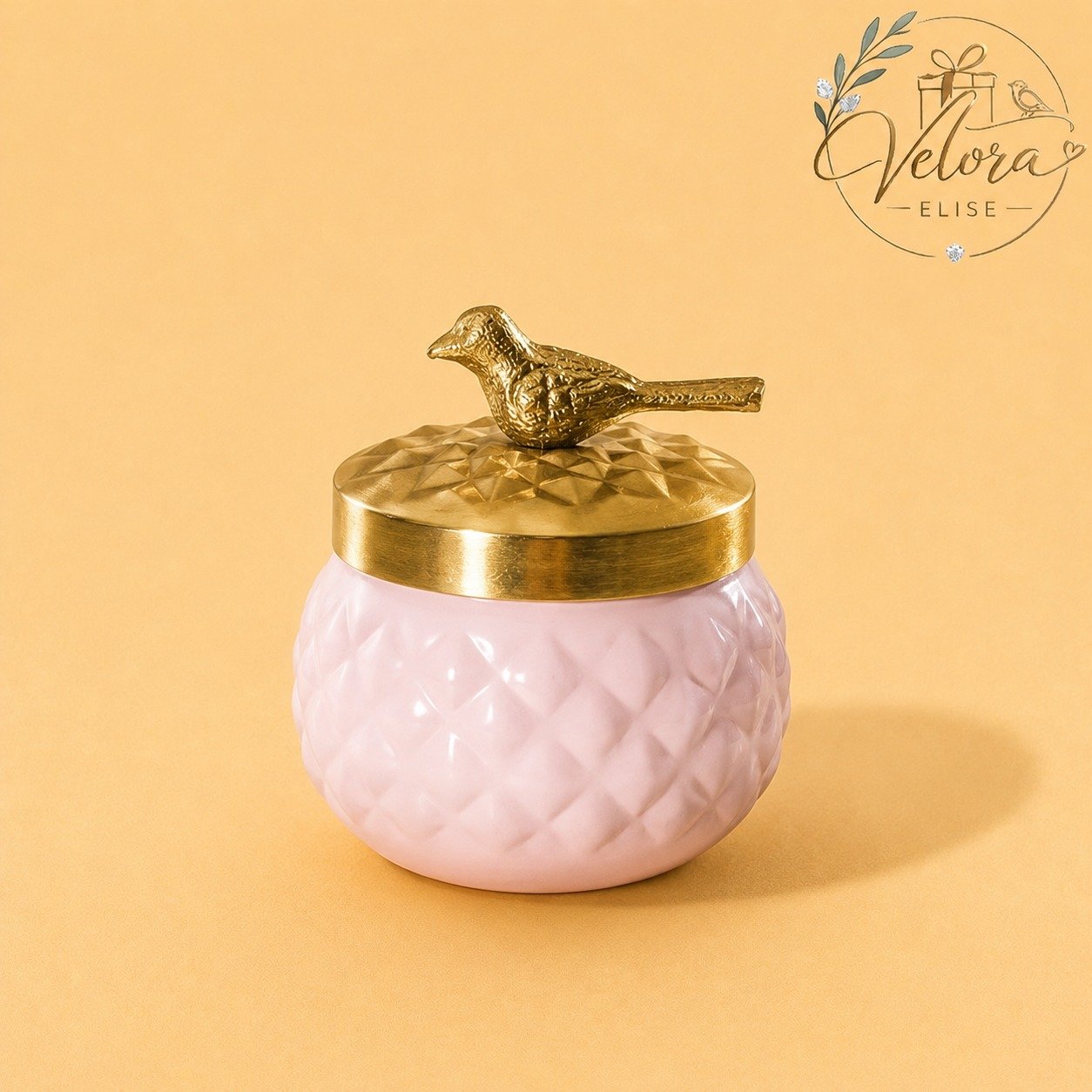 Golden Bird Gift Jar