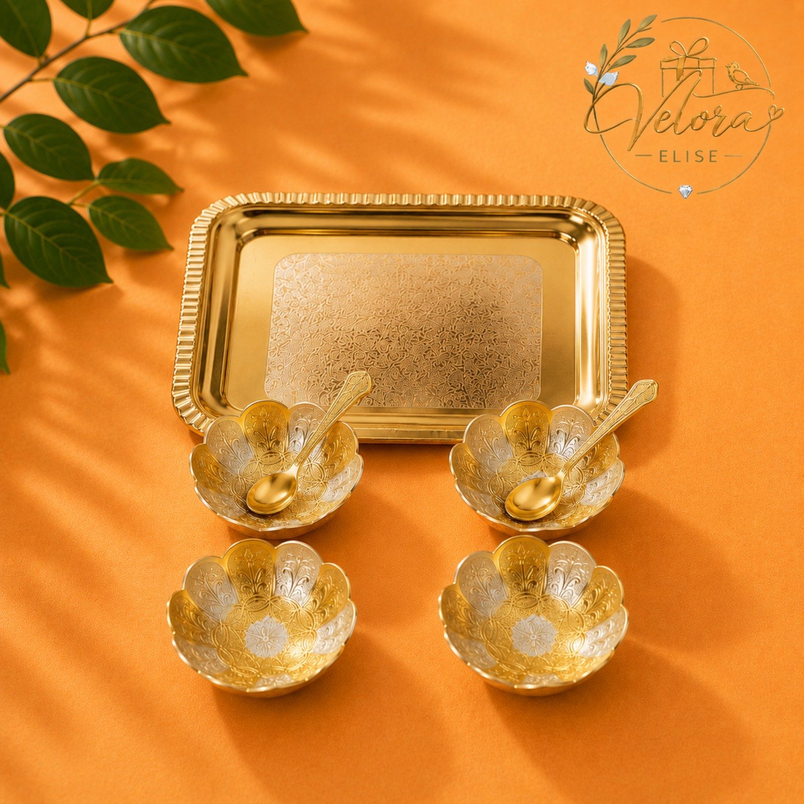Heritage Gold & Silver Engraved Bowl