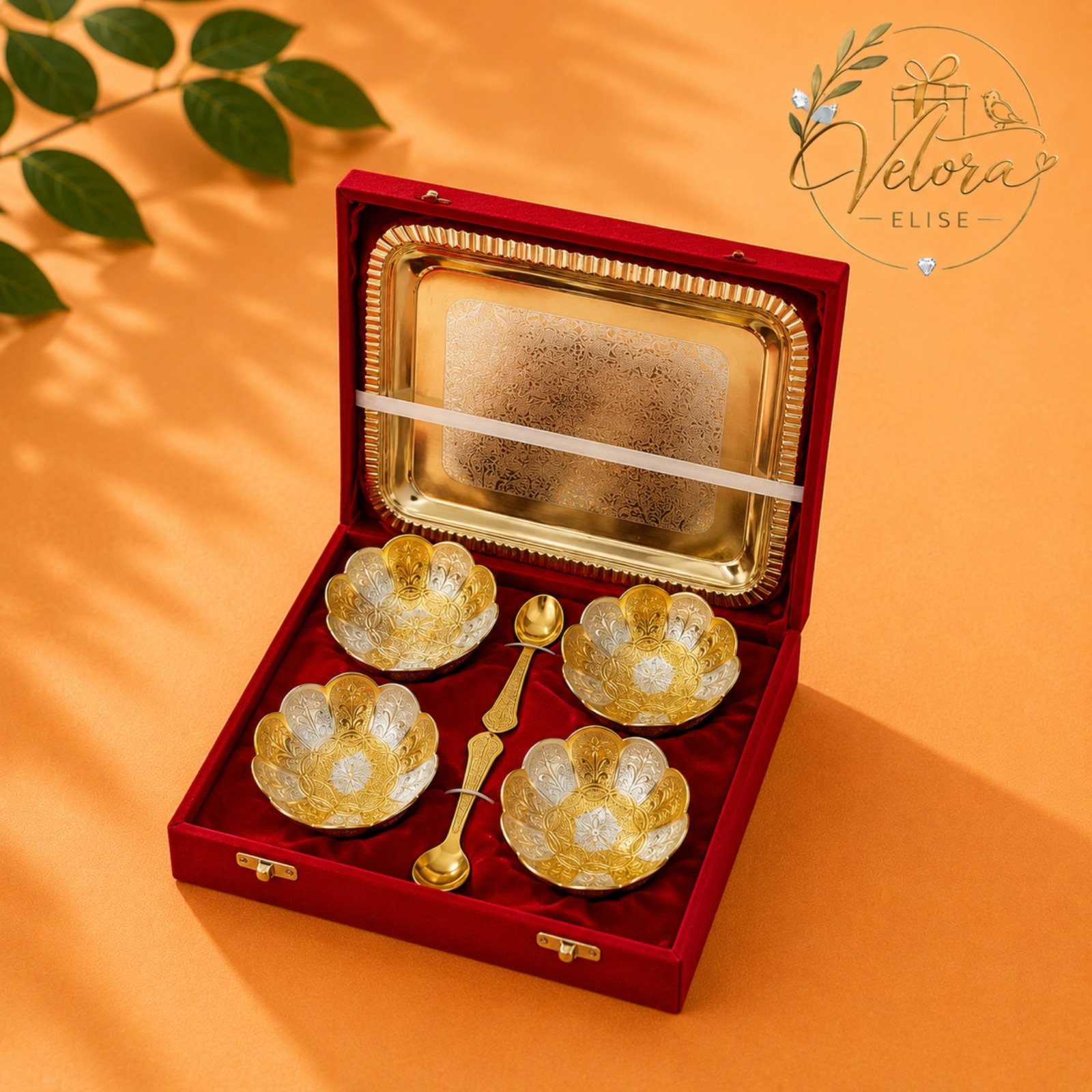 Heritage Gold & Silver Engraved Bowl