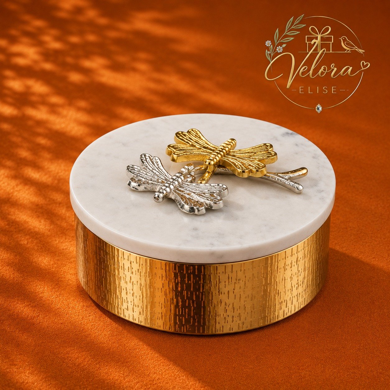 Silver & Gold Dragonfly Duo Gift Box