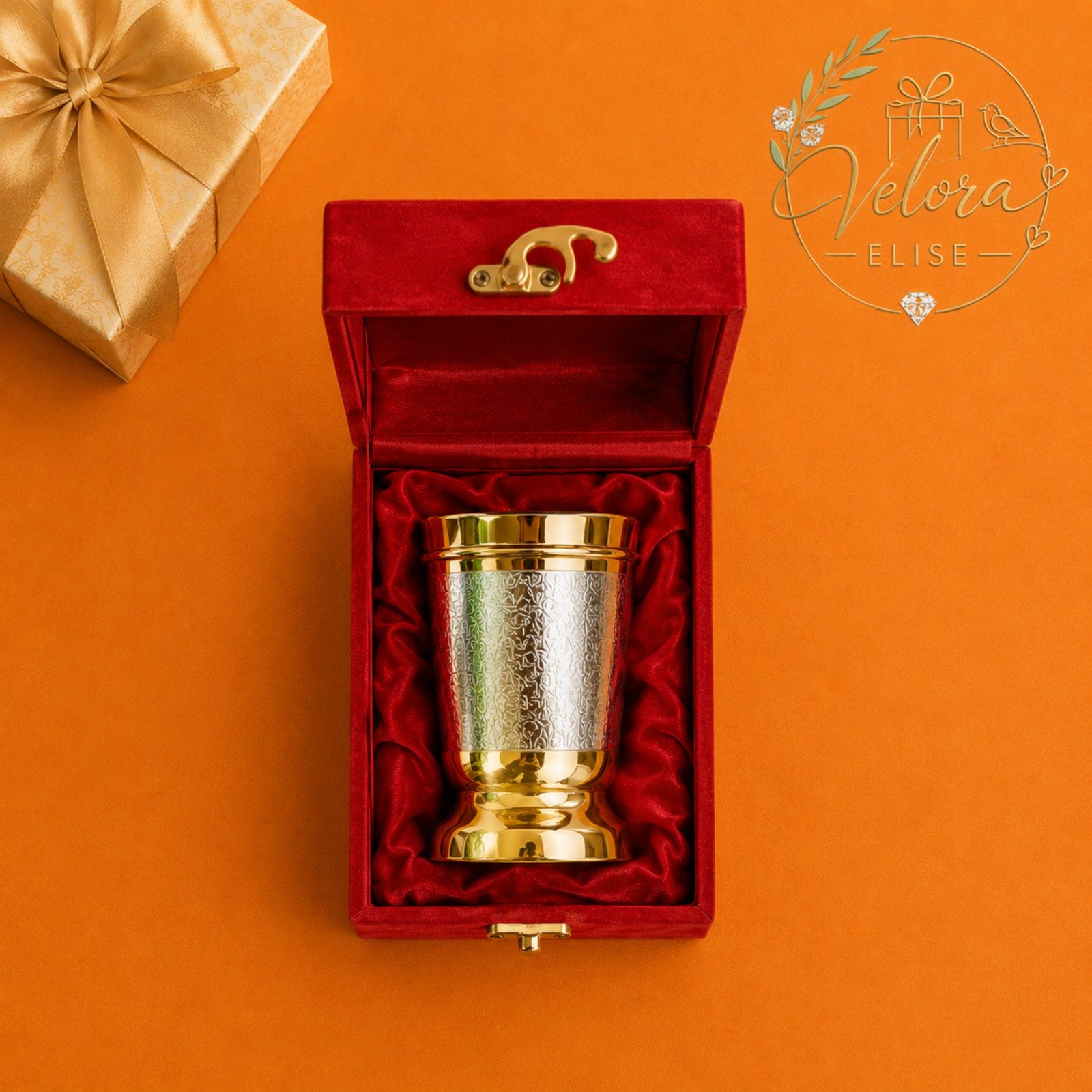 Royal Velvet Engraved Metal Bowl Gift Set