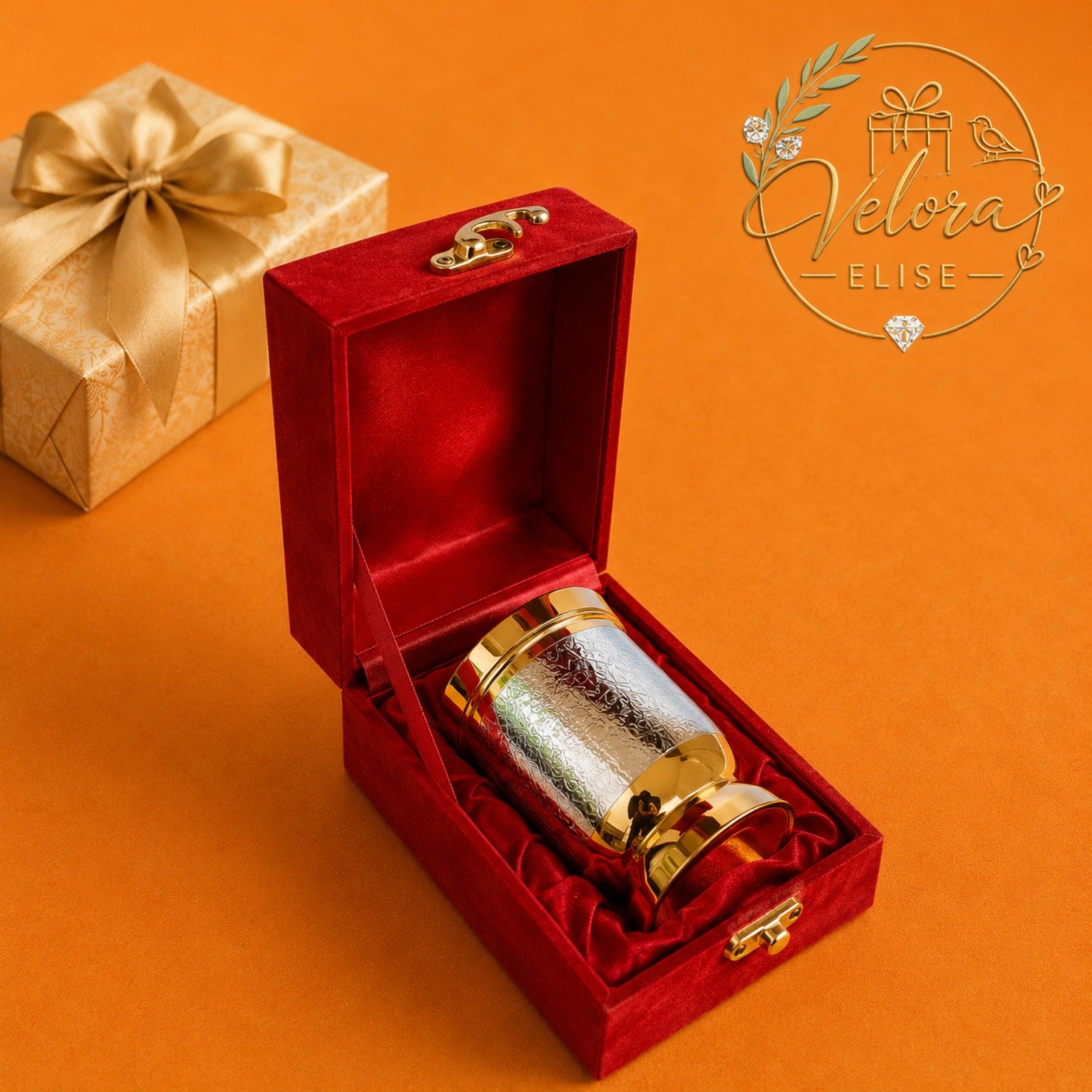 Royal Velvet Engraved Metal Bowl Gift Set