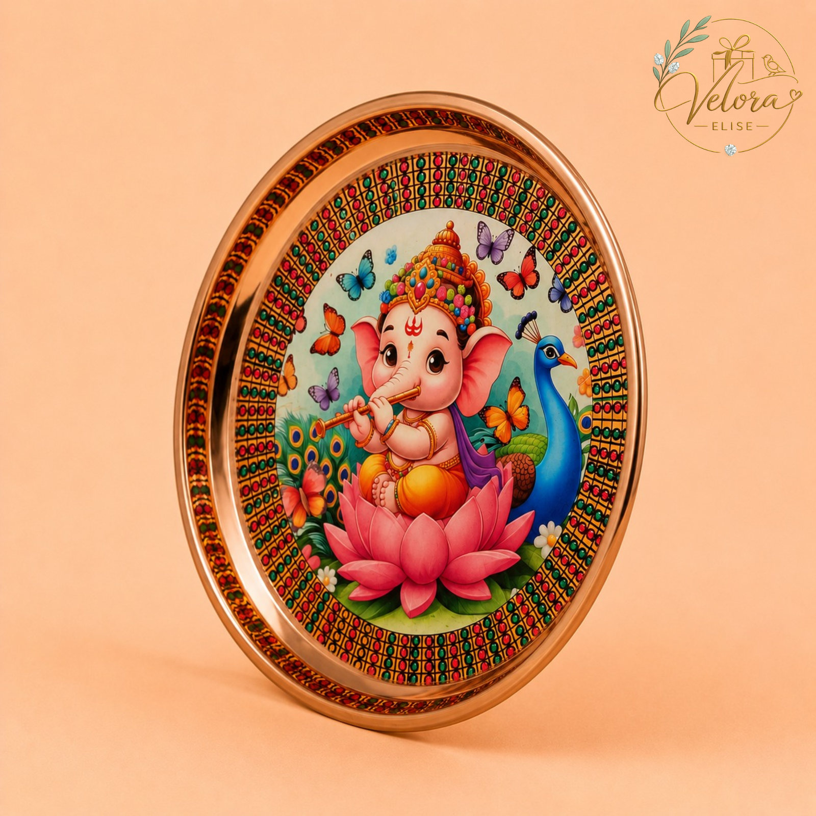 Ganesha Butterfly Plate