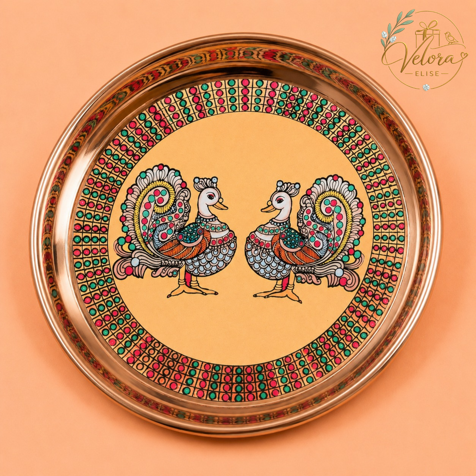 Twin Peacock Plate