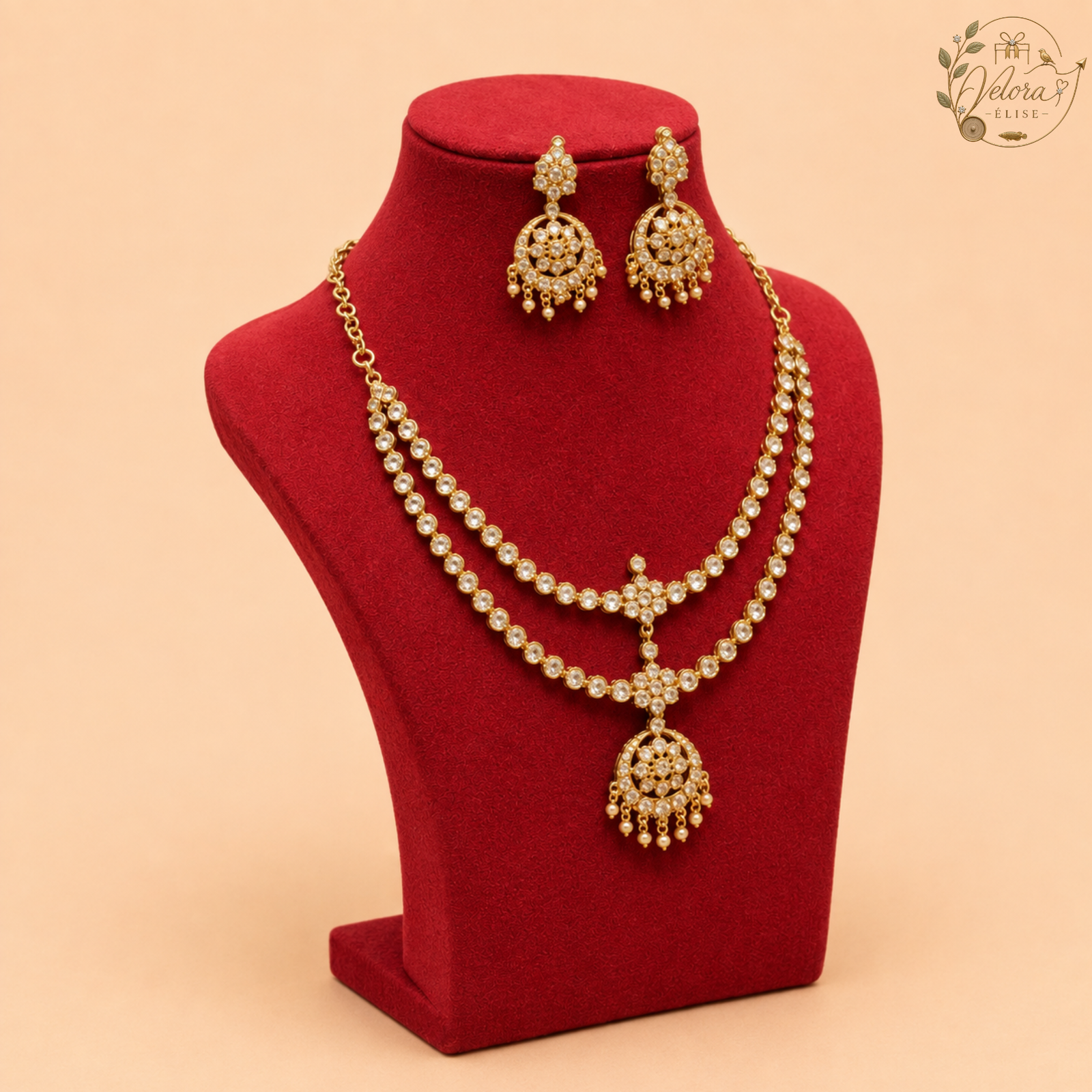 Regal Pearl Pendant Necklace Set