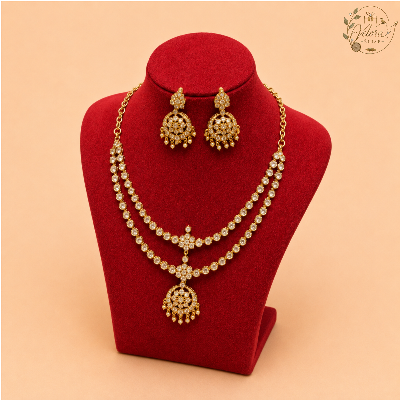 Regal Pearl Pendant Necklace Set