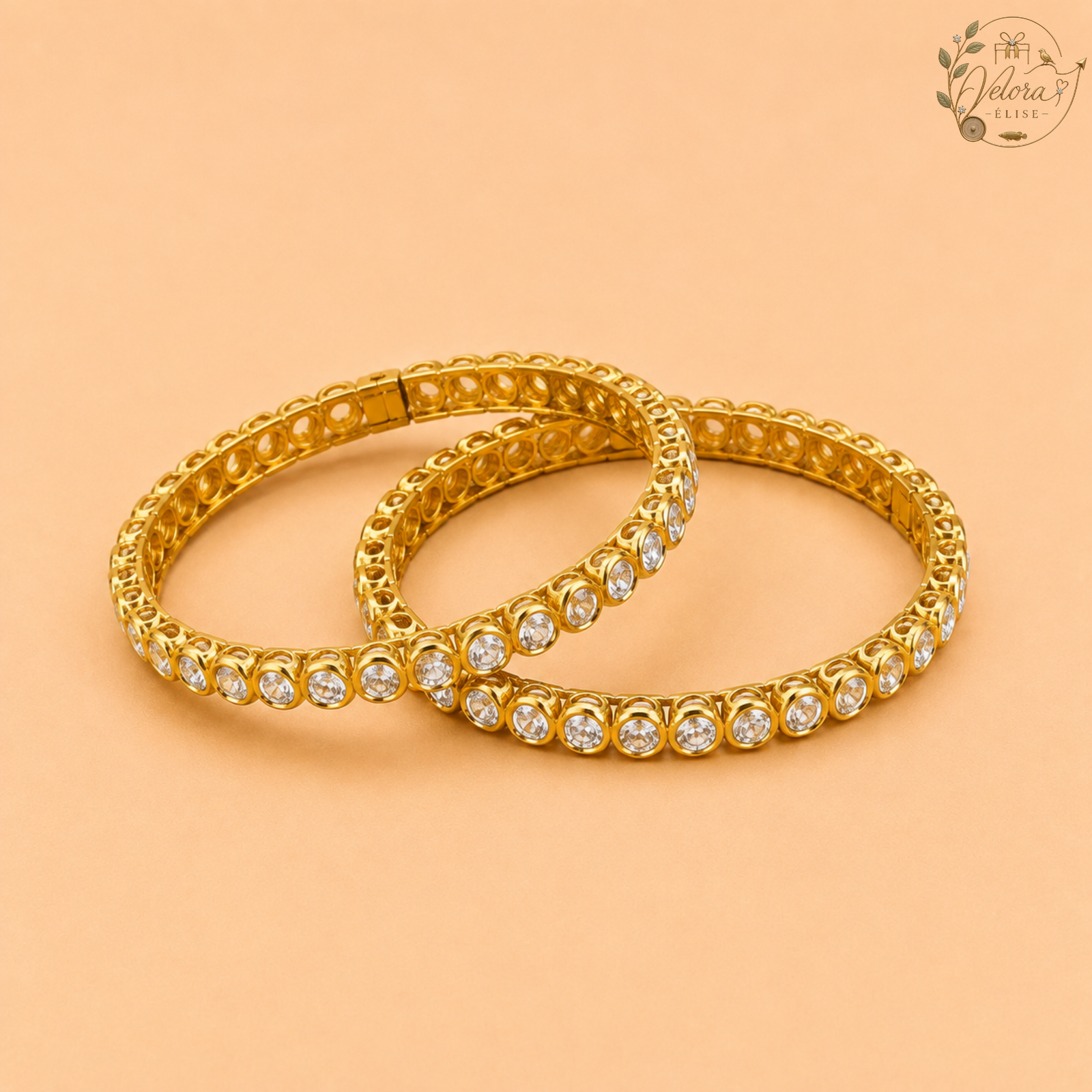 Royal Crystal Link Bangles