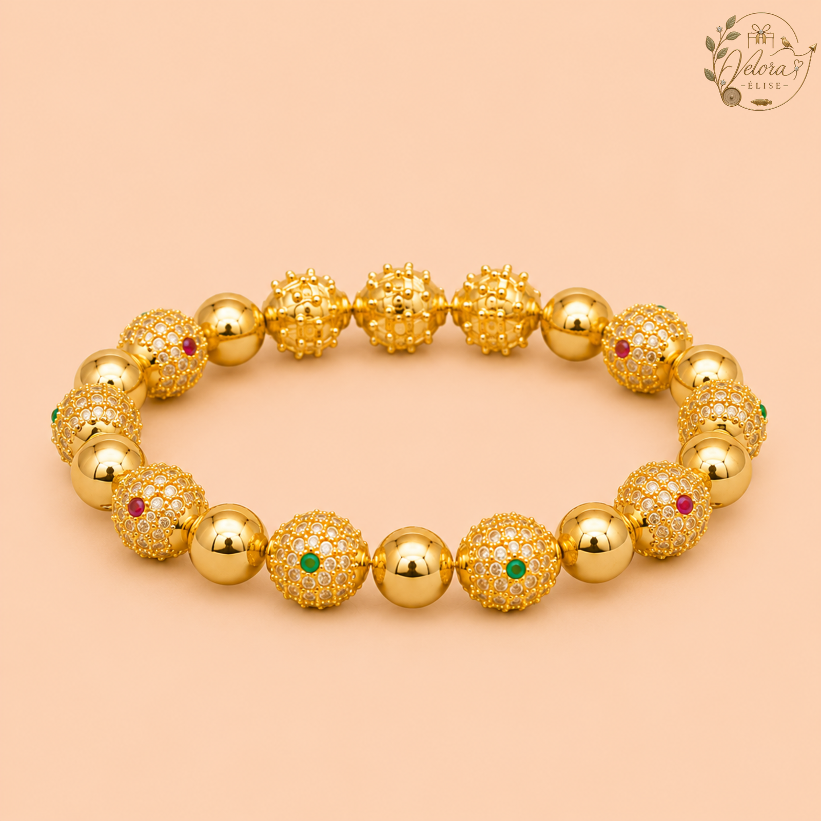 Royal Floral Gold Bangles